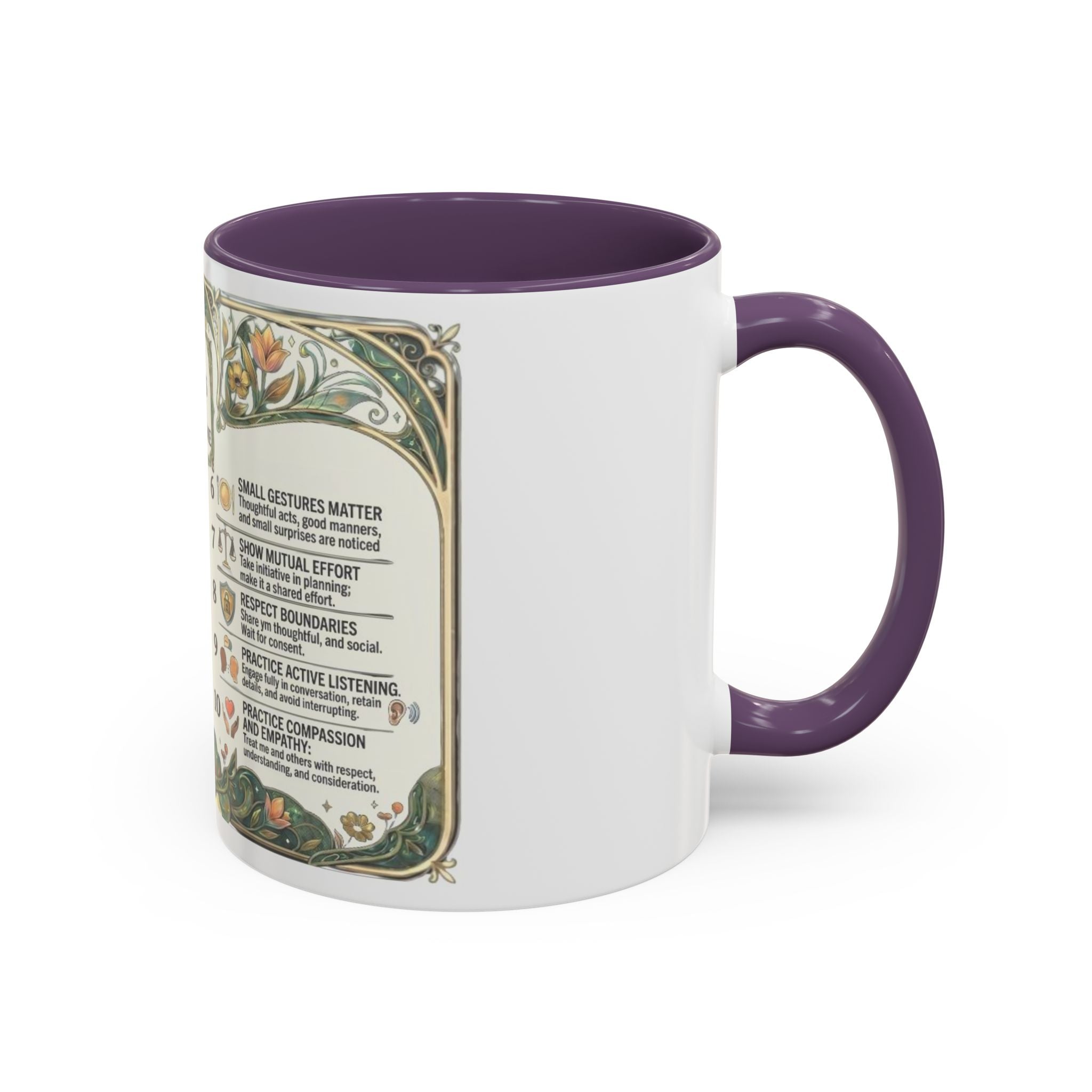 Accent Mug — '10 Rules for Dating Me' Decorative Coffee Cup