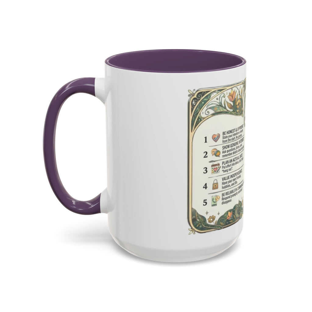 Accent Mug — '10 Rules for Dating Me' Decorative Coffee Cup
