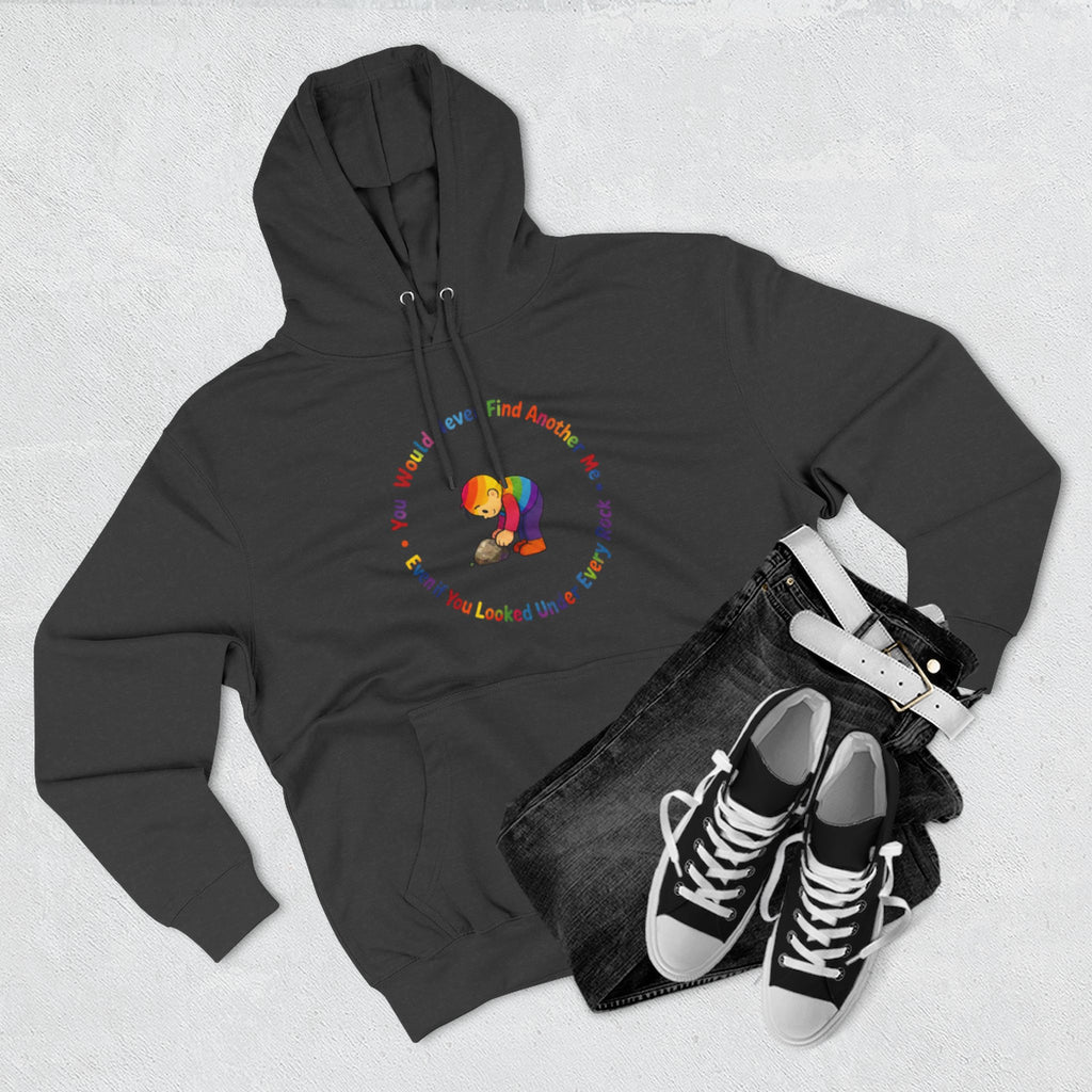 Rainbow Sloth Hoodie — “If You Wouldn’t Find Anyone, You’d Be Looked Under Every Rock” Cozy Graphic Pullover