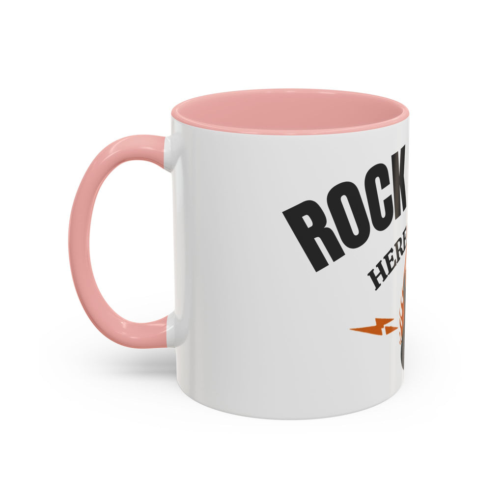 Rock & Roll Coffee Mug – "Here to Stay" Accent Ceramic Mug (11/15oz)
