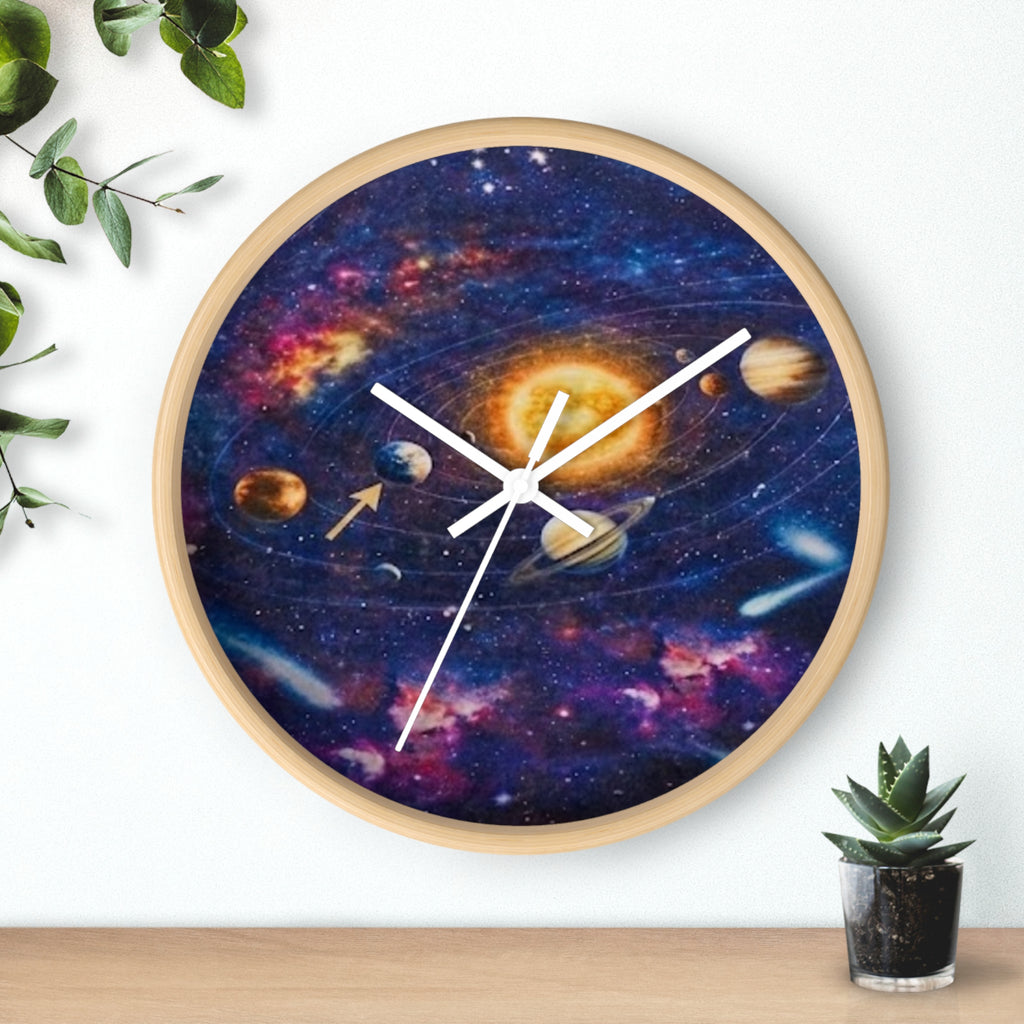Galaxy Solar System Wall Clock — Decorative Space-Themed Clock for Kids & Sci‑Fi Fans