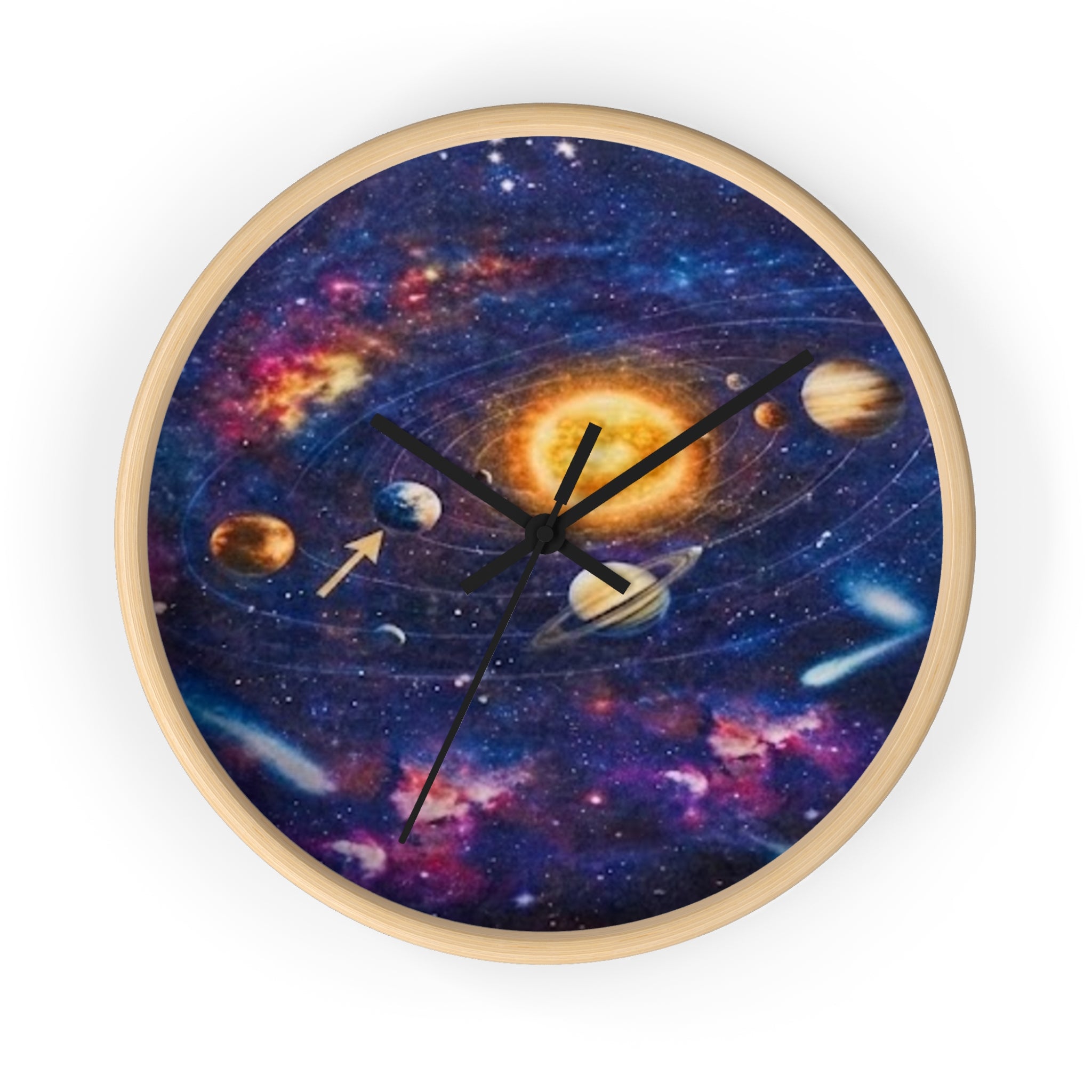 Galaxy Solar System Wall Clock — Decorative Space-Themed Clock for Kids & Sci‑Fi Fans