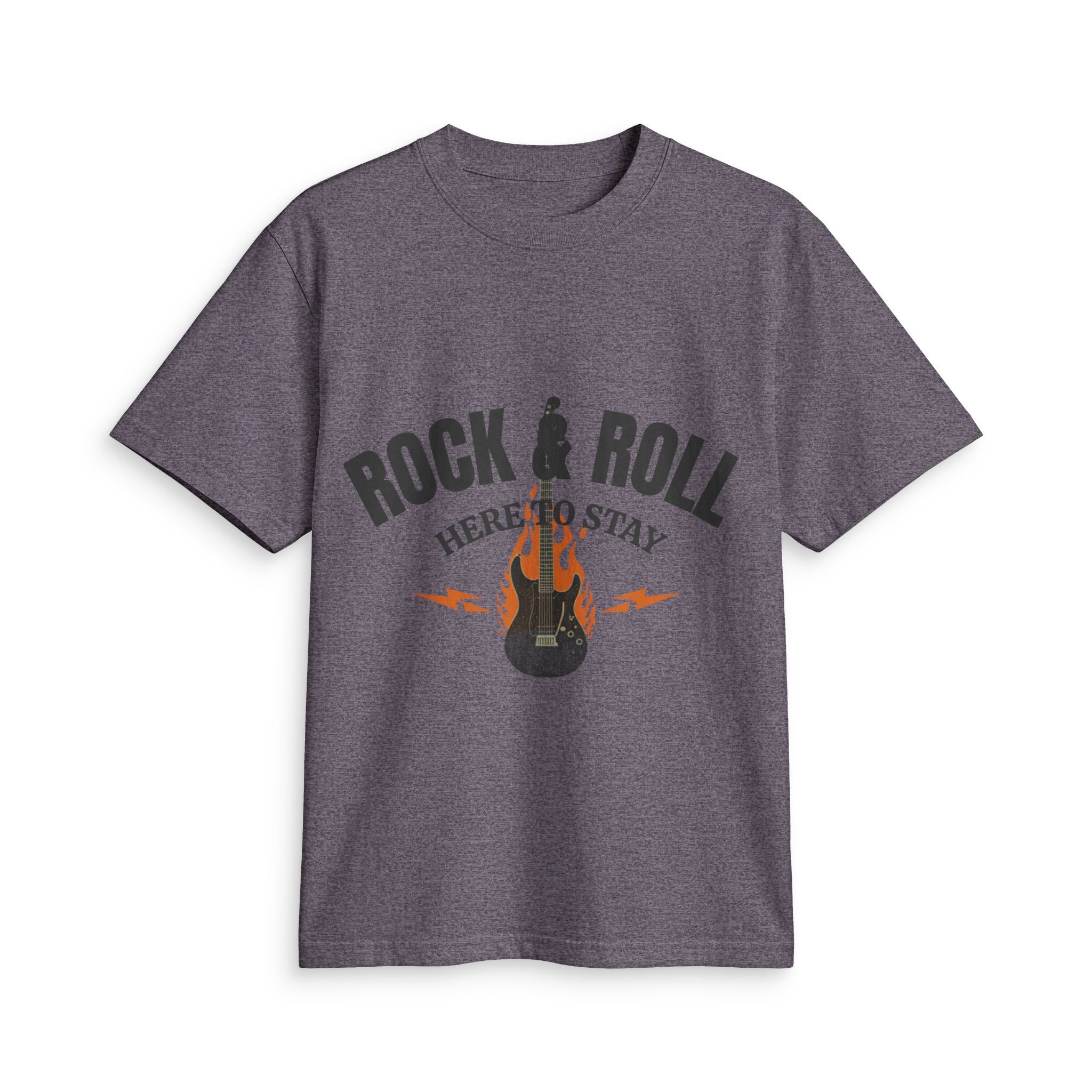 Rock & Roll Guitar Tee — "Rock & Roll Here to Stay" Graphic T-Shirt