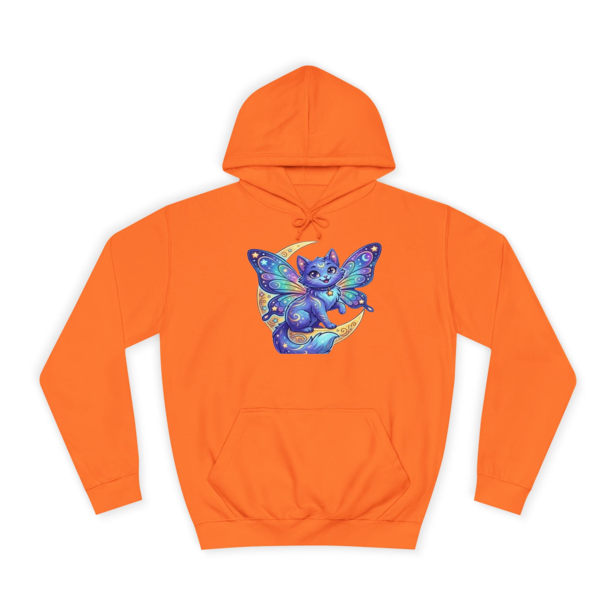 Butterfly Cat Hoodie — Cosmic Purple Kitty Graphic Pullover