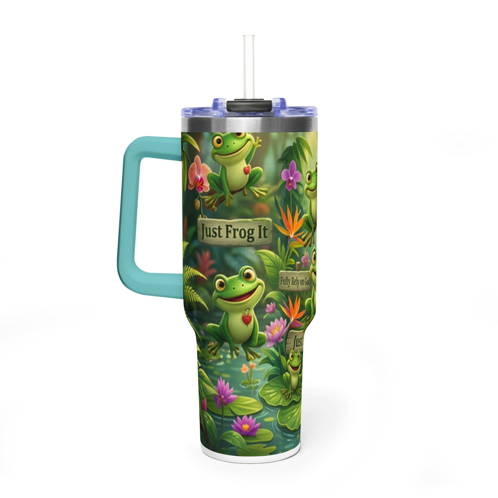 40oz Frog Tumbler – 'Just Frog It' Thermal Travel Cup