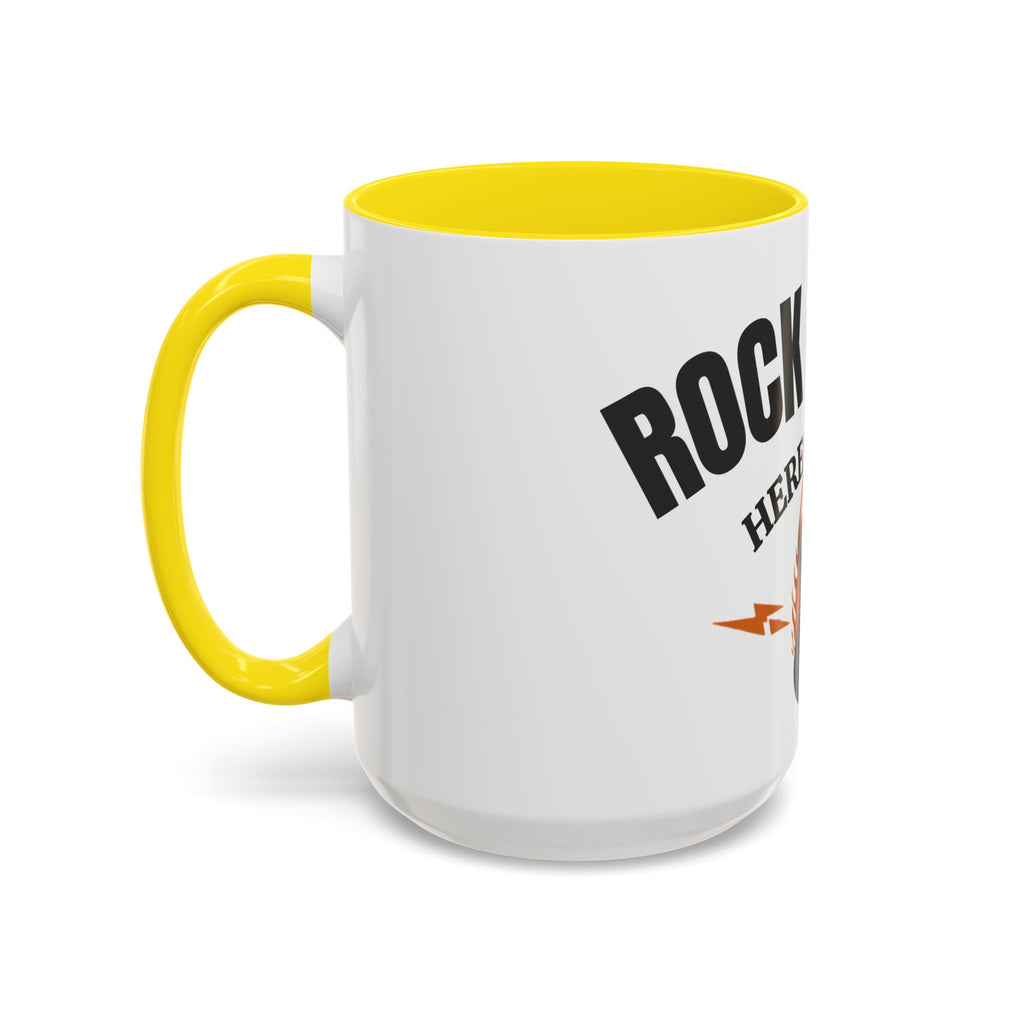 Rock & Roll Coffee Mug – "Here to Stay" Accent Ceramic Mug (11/15oz)