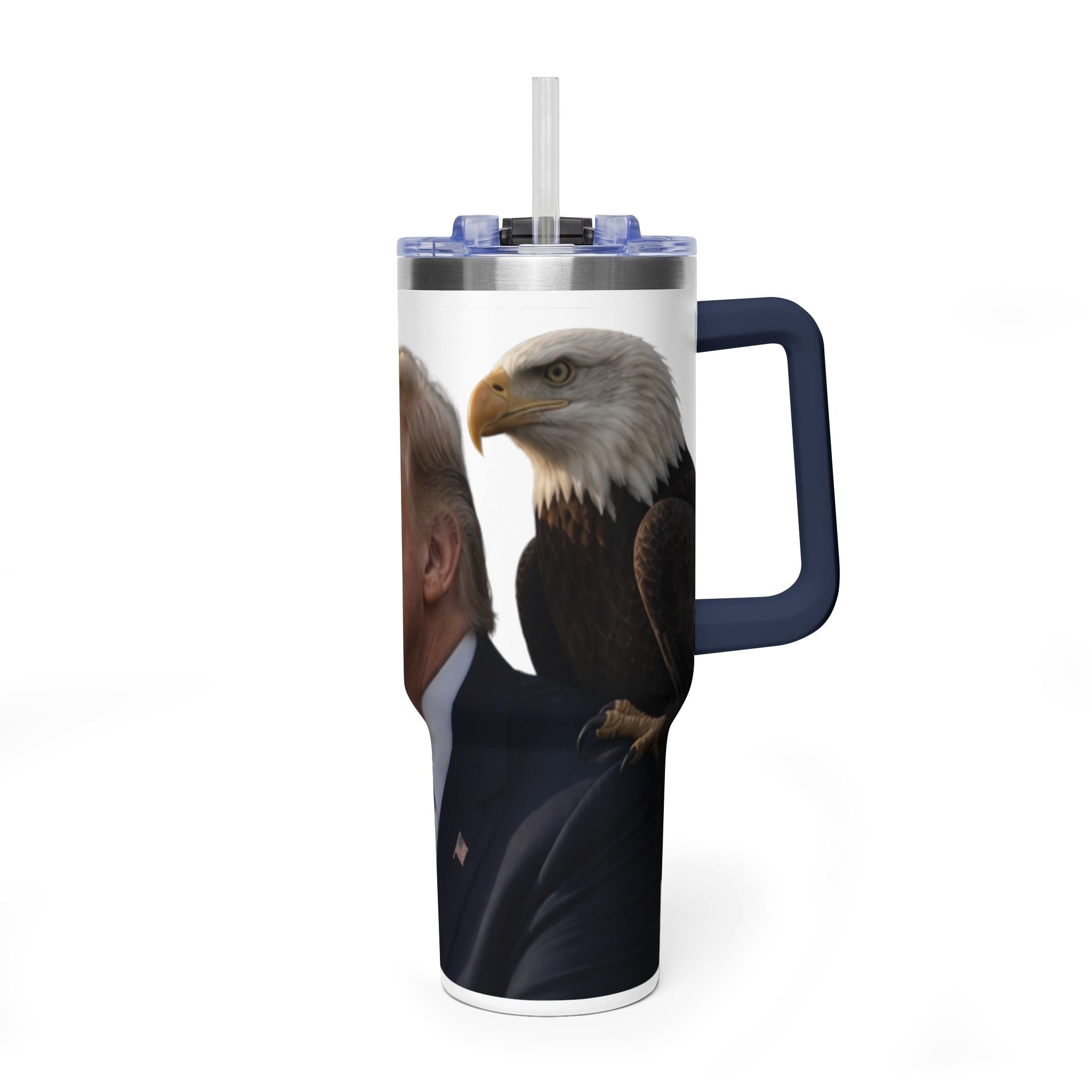 40oz Vacuum Tumbler — Thoughtful Portrait Travel Mug