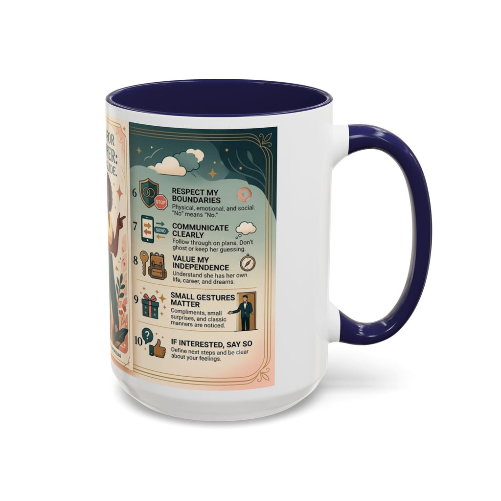 Coffee Mug - “10 Rules for Dating Her: A Modern Guide” Accent Ceramic Mug