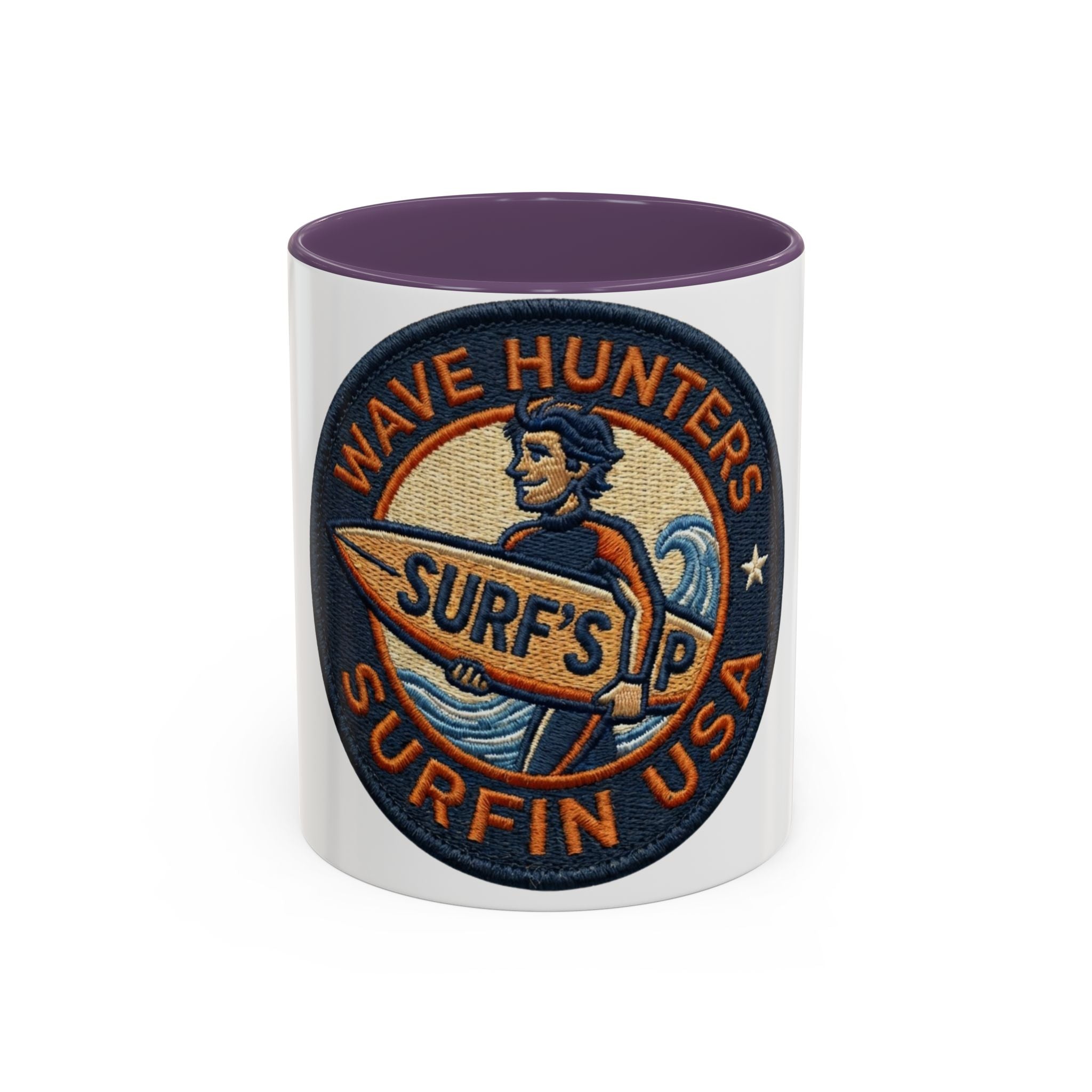Surf's Up Wave Hunters Coffee Mug — Retro Surfin' USA Accent Mug