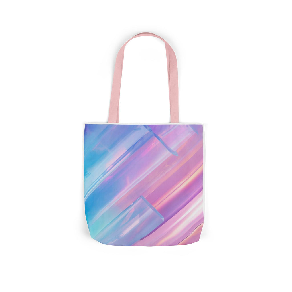 Pastel Brushstroke Canvas Tote — Colorful Abstract Shoulder Bag