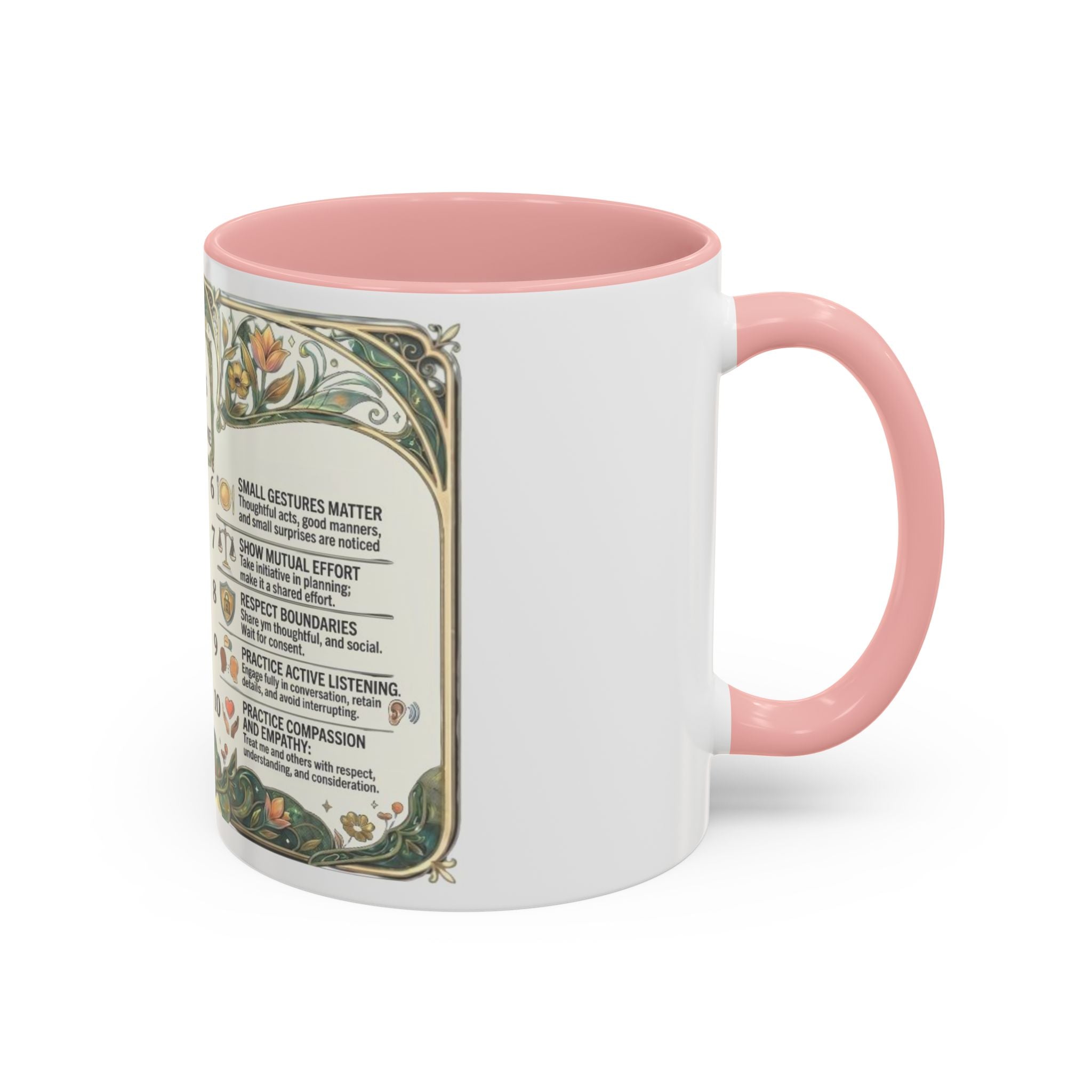 Accent Mug — '10 Rules for Dating Me' Decorative Coffee Cup
