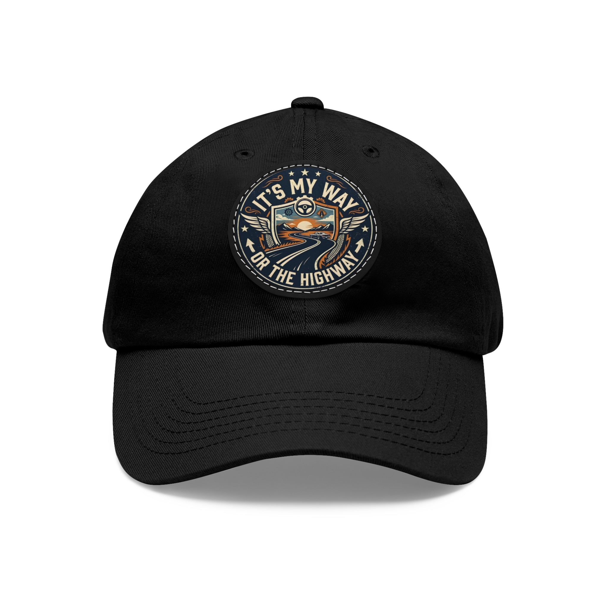 Trucker Dad Hat — 'It's My Way or the Highway' Leather Patch Cap