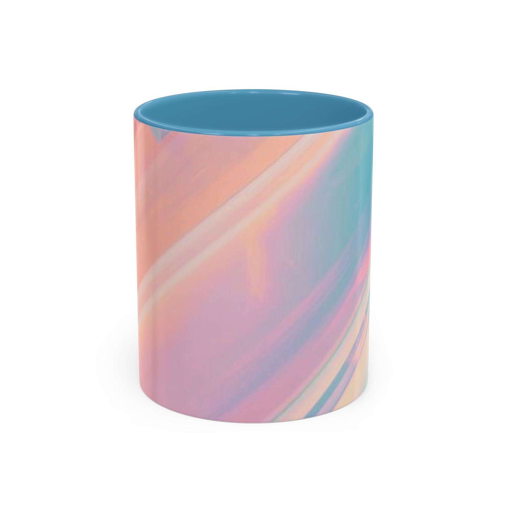 Pastel Marble Accent Coffee Mug – Iridescent Swirl 11/15oz