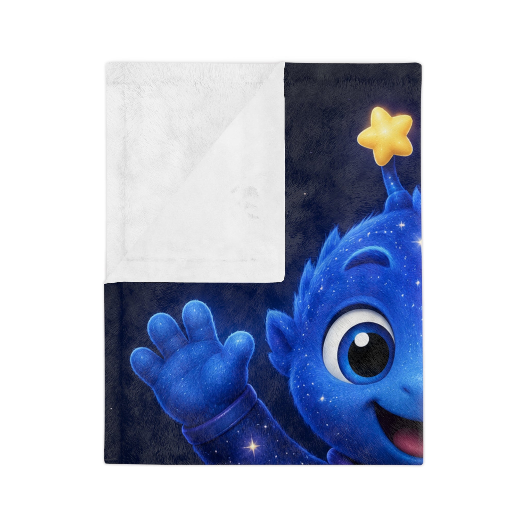 Galaxy Baby Plush Blanket — Cute Starry Monster Velveteen Throw for Kids
