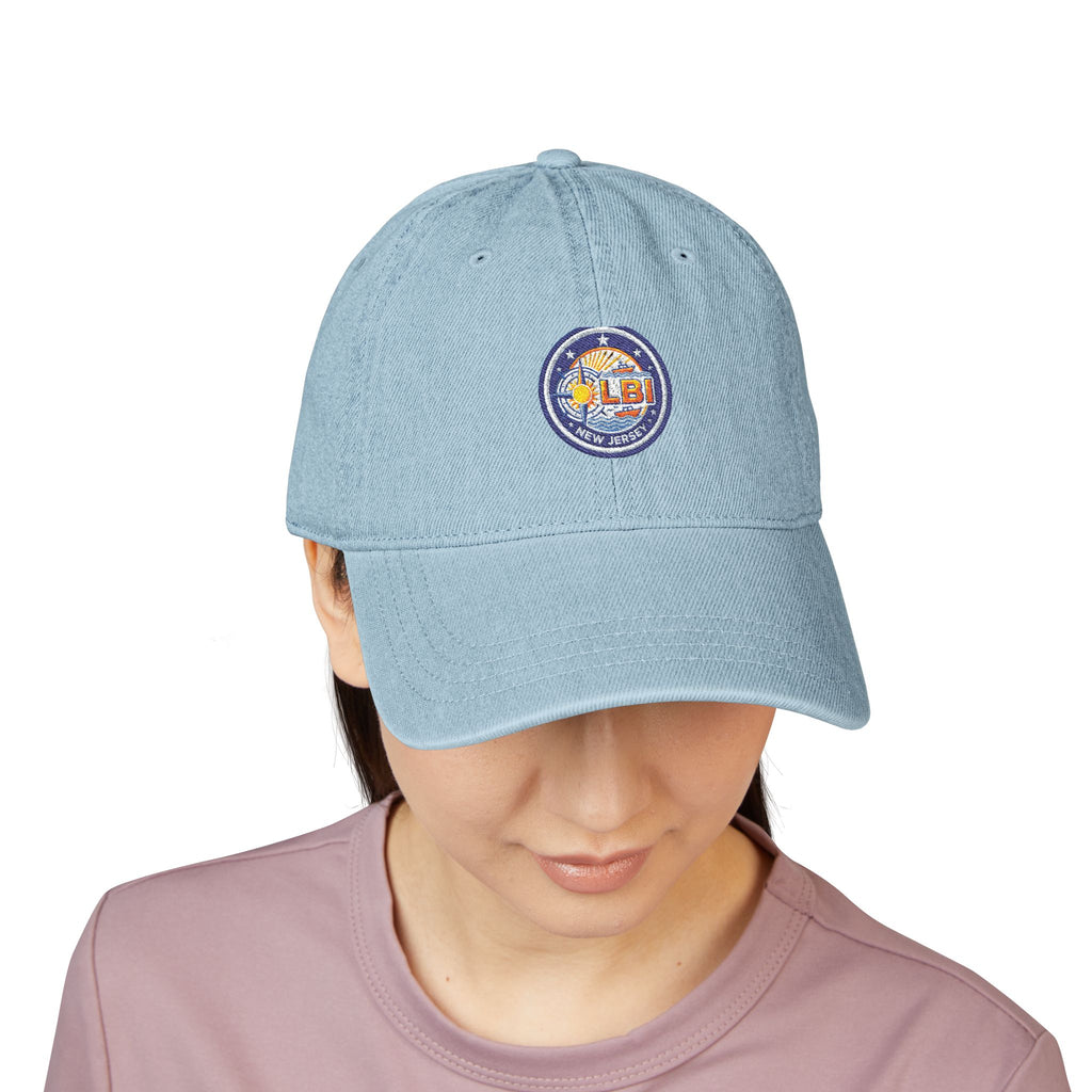 Embroidered 'LBJ' Retro Patch Denim Hat — Vintage Baseball Cap