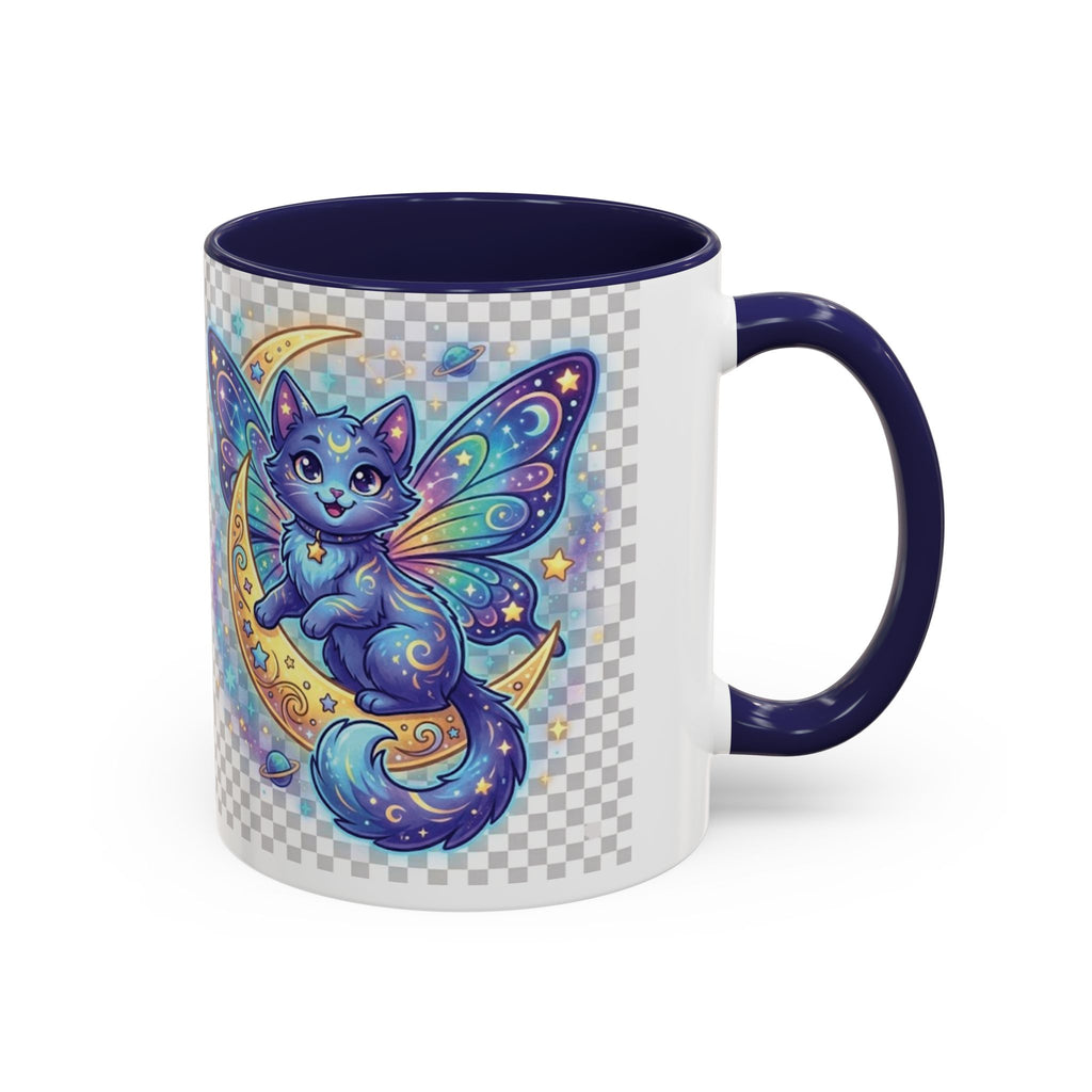 Magic Moon Cat Accent Mug — Cute Fantasy Butterfly Kitty Coffee Cup (11/15oz)