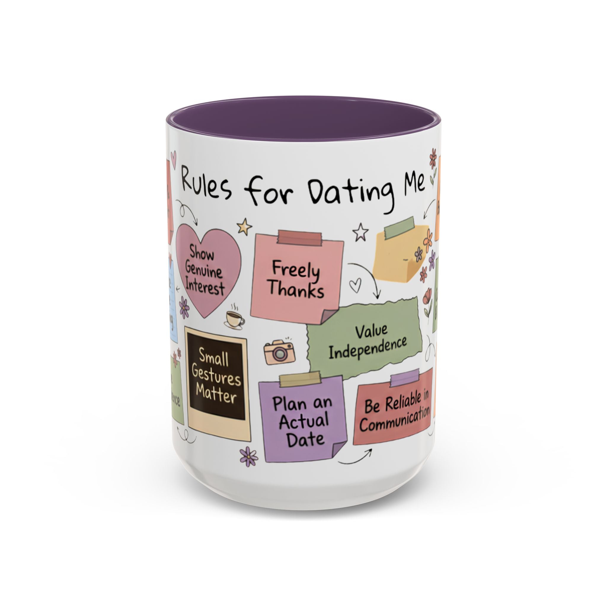 Coffee Mug — 'Rules for Dating Me' Cute Advice Graphic Mug (11/15oz)