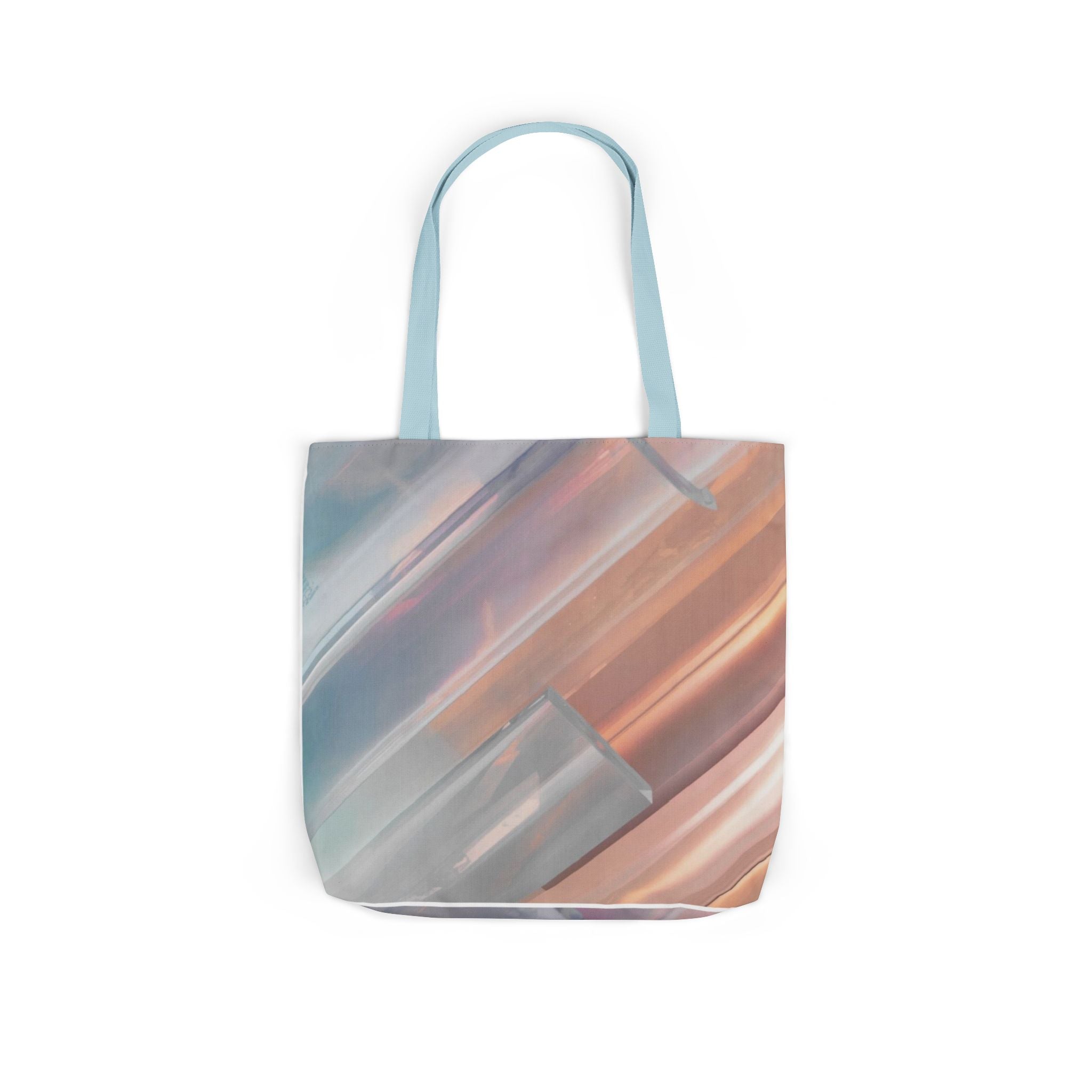 Abstract Pastel Brushstroke Canvas Tote — Artistic Watercolor Shoulder Bag