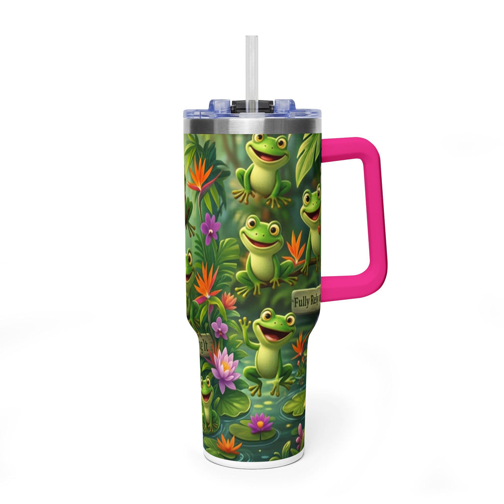 40oz Frog Tumbler – 'Just Frog It' Thermal Travel Cup