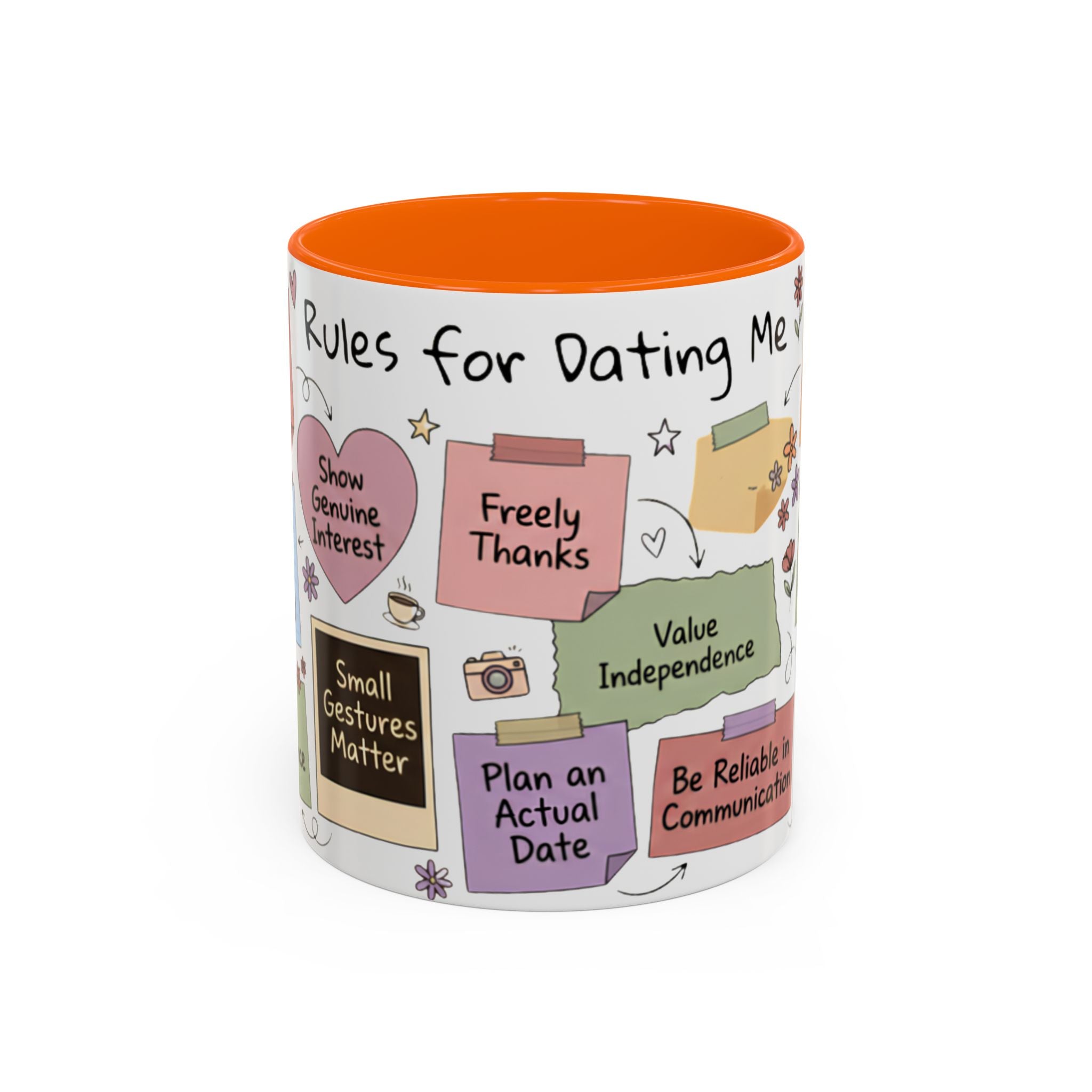 Coffee Mug — 'Rules for Dating Me' Cute Advice Graphic Mug (11/15oz)