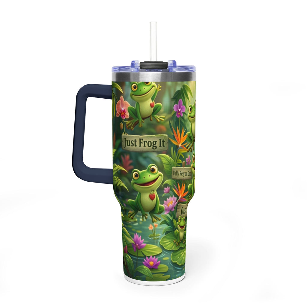 40oz Frog Tumbler – 'Just Frog It' Thermal Travel Cup