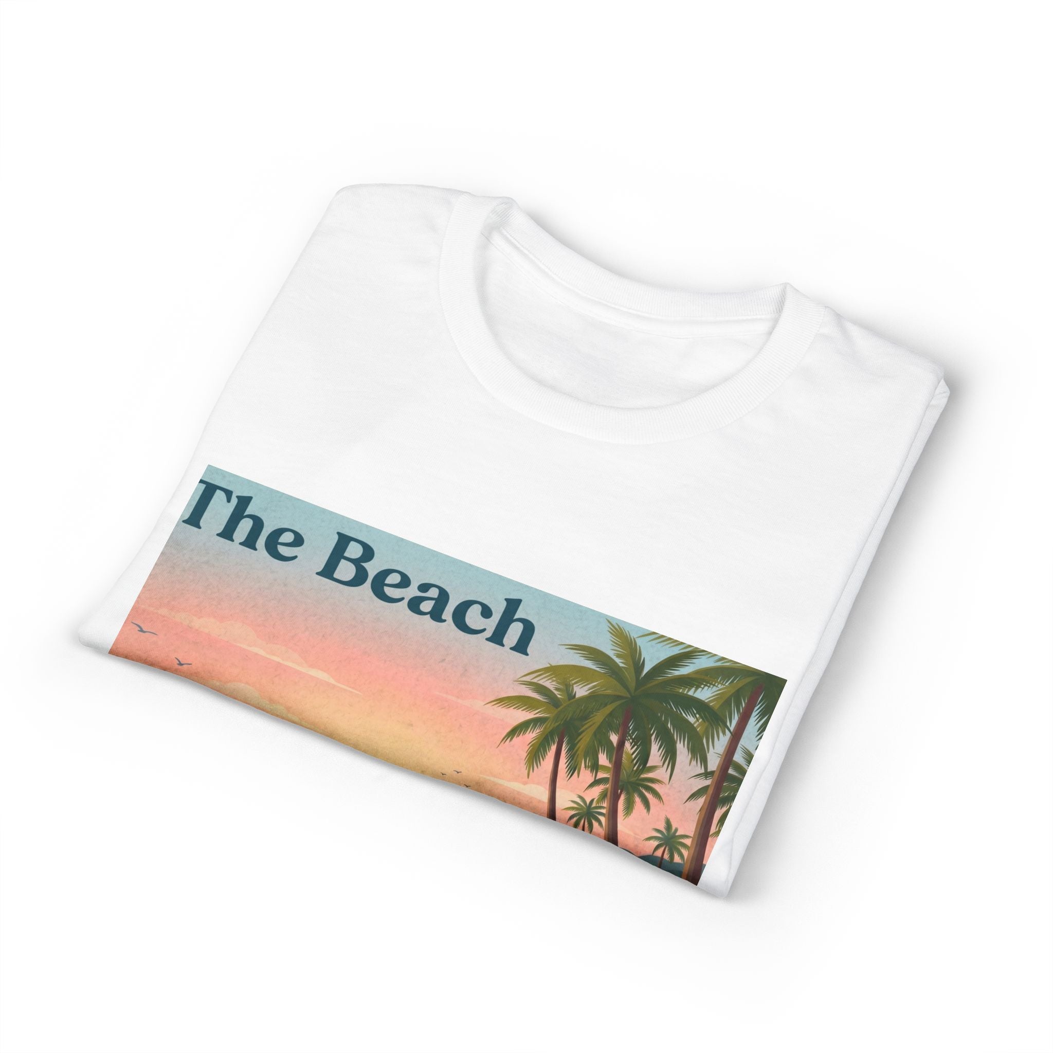 Beach Is My Happy Place T-Shirt — Tropical Sunset Vacation Tee