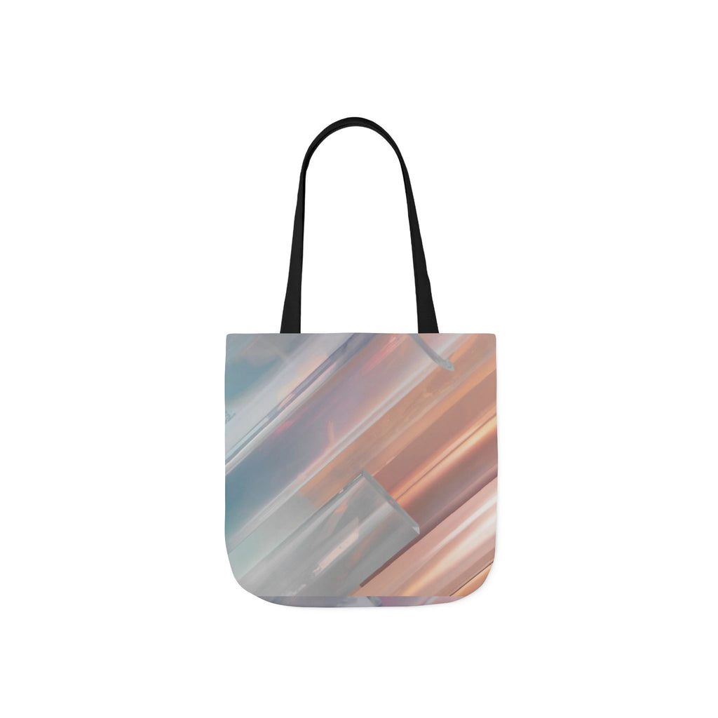 Abstract Pastel Brushstroke Canvas Tote — Artistic Watercolor Shoulder Bag