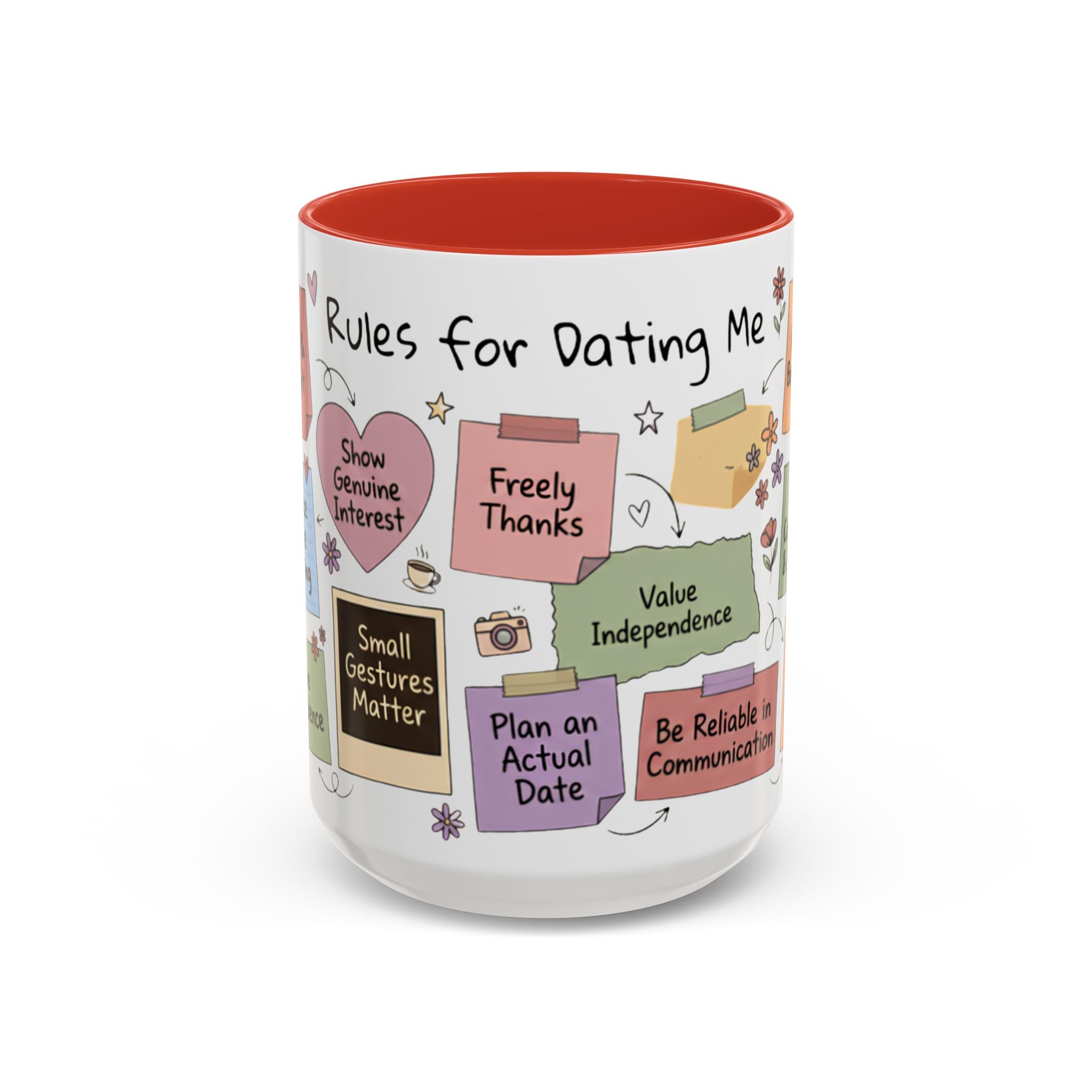 Coffee Mug — 'Rules for Dating Me' Cute Advice Graphic Mug (11/15oz)