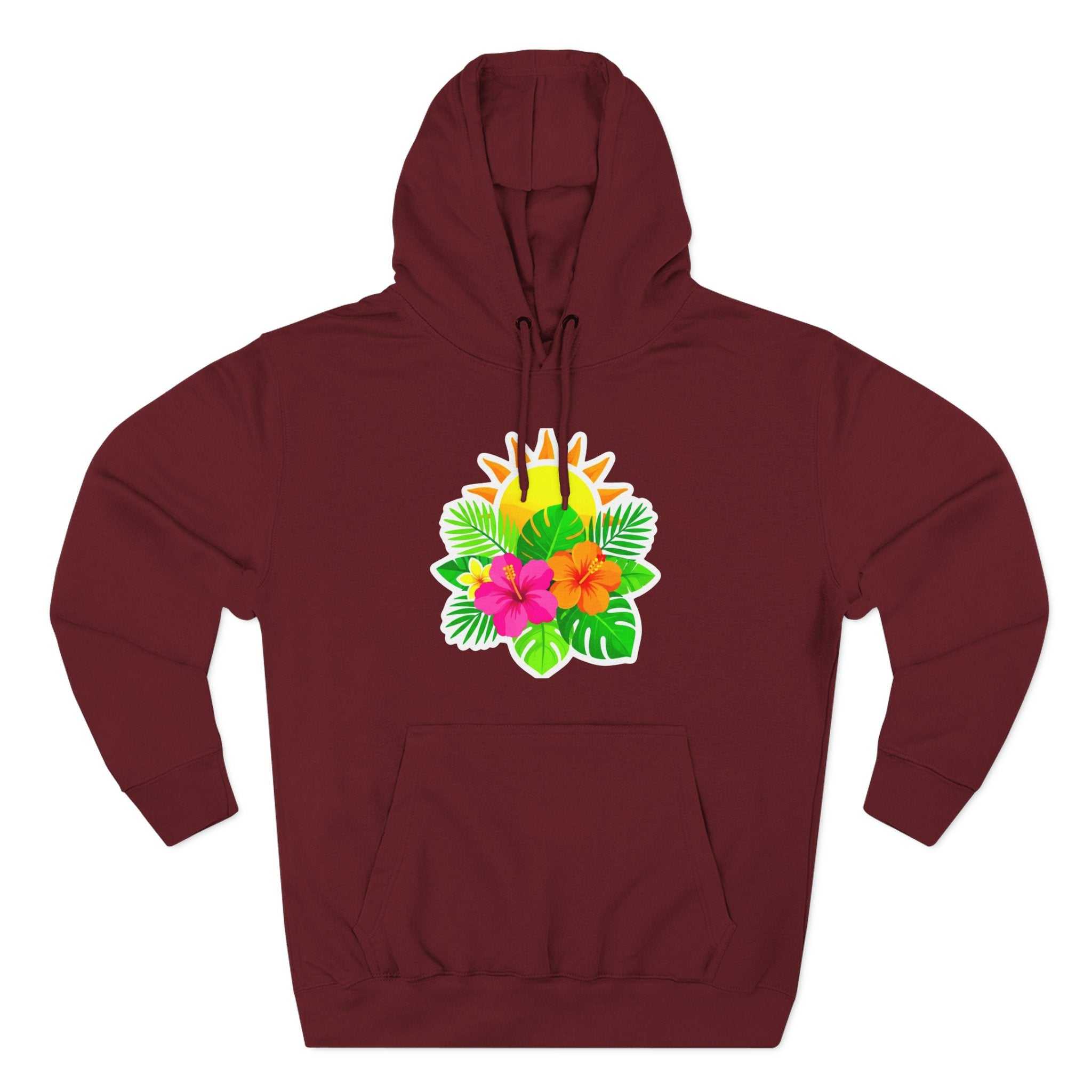 Tropical Hibiscus Hoodie — Sun & Palm Floral Pullover