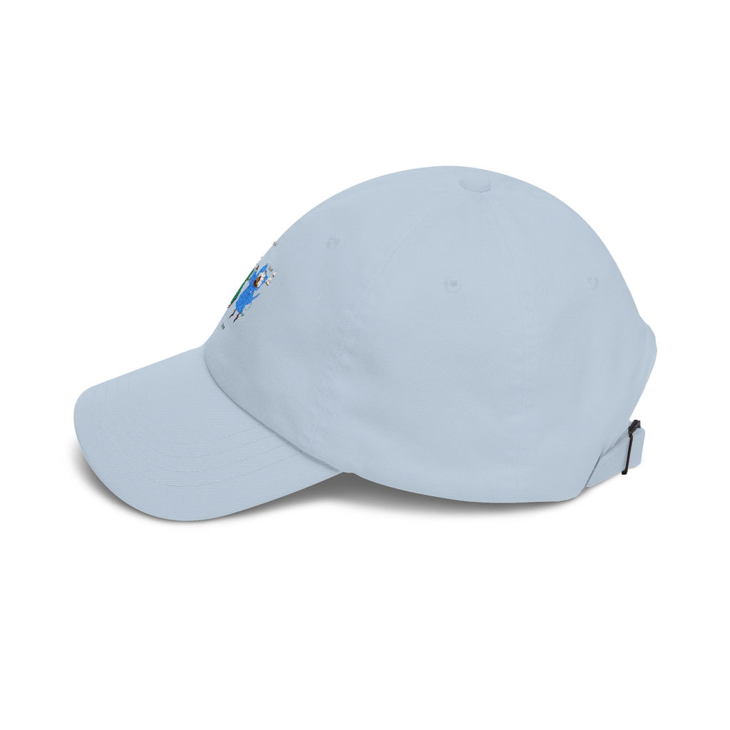 Dad Cap — Cute Watercolor Rain Kids Design (Blue & Green)