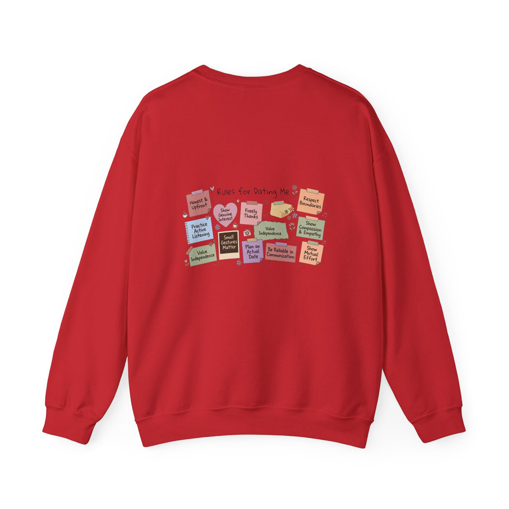 Crewneck Sweatshirt — Back Graphic Positive Notes Design ("A Place For Everyone Here")