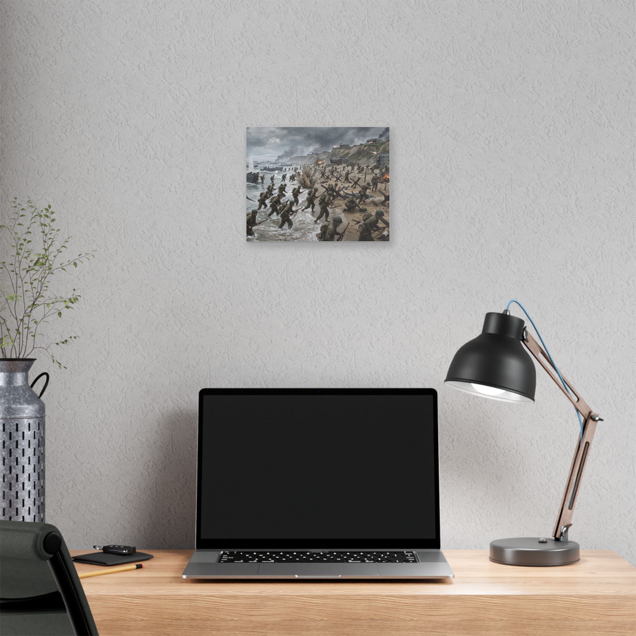 D-Day Invasion Canvas Print — WWII Normandy Beach Wall Art