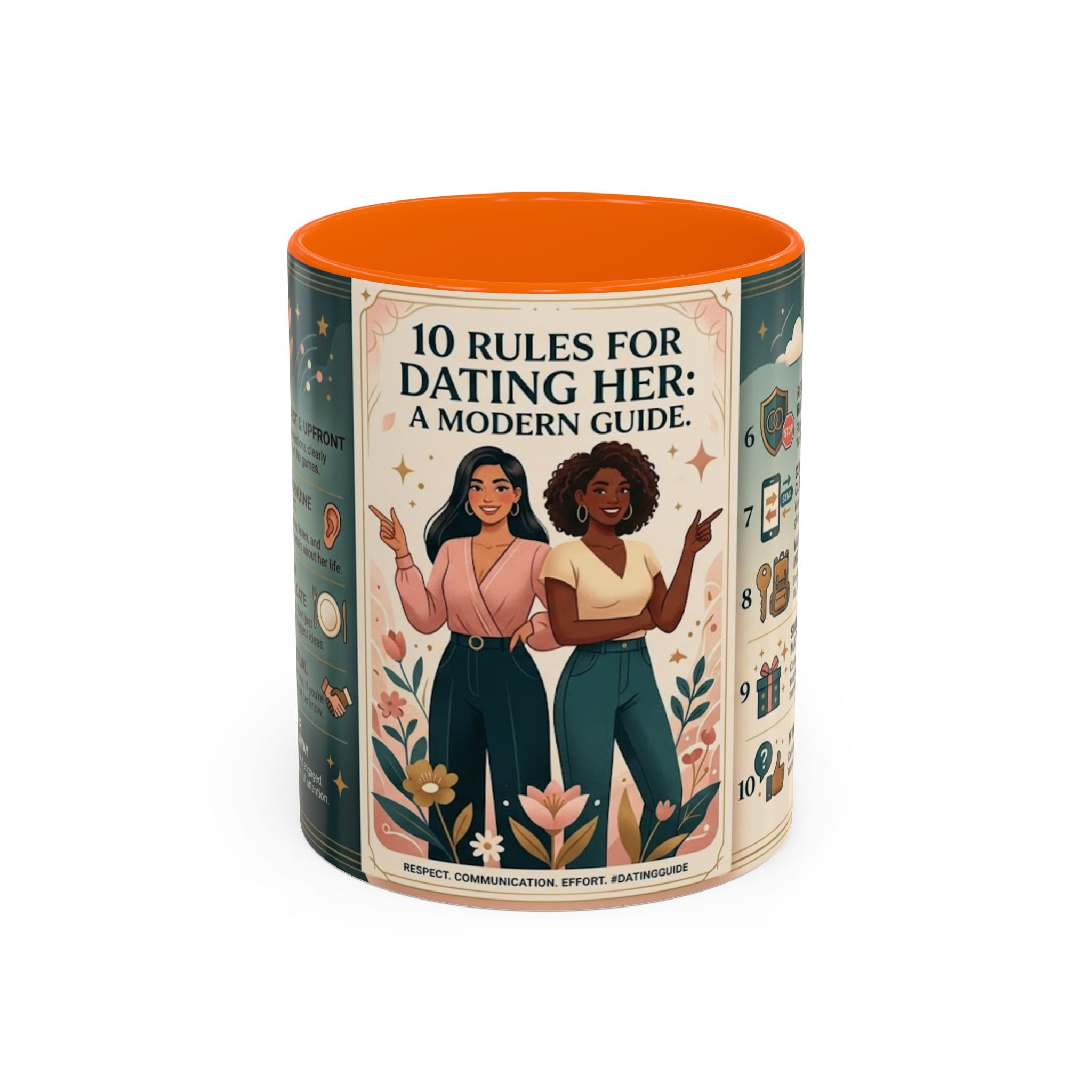 Coffee Mug - “10 Rules for Dating Her: A Modern Guide” Accent Ceramic Mug