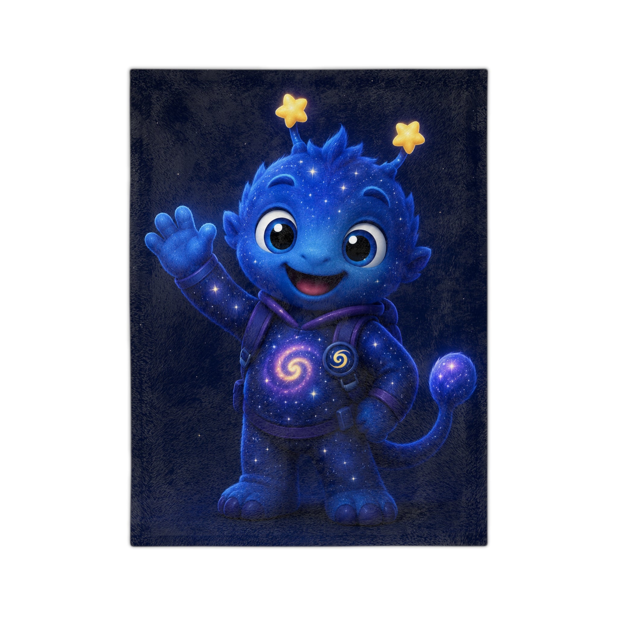 Galaxy Baby Plush Blanket — Cute Starry Monster Velveteen Throw for Kids