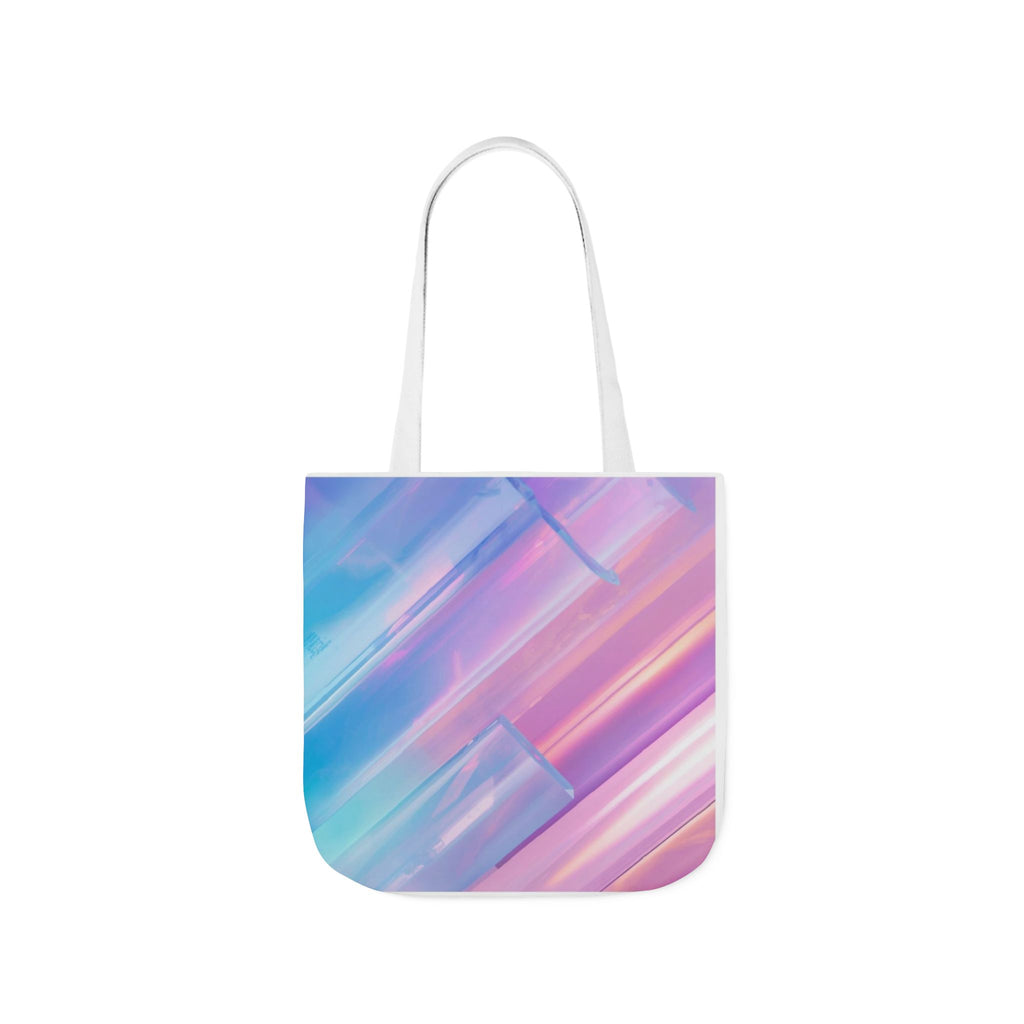 Pastel Brushstroke Canvas Tote — Colorful Abstract Shoulder Bag