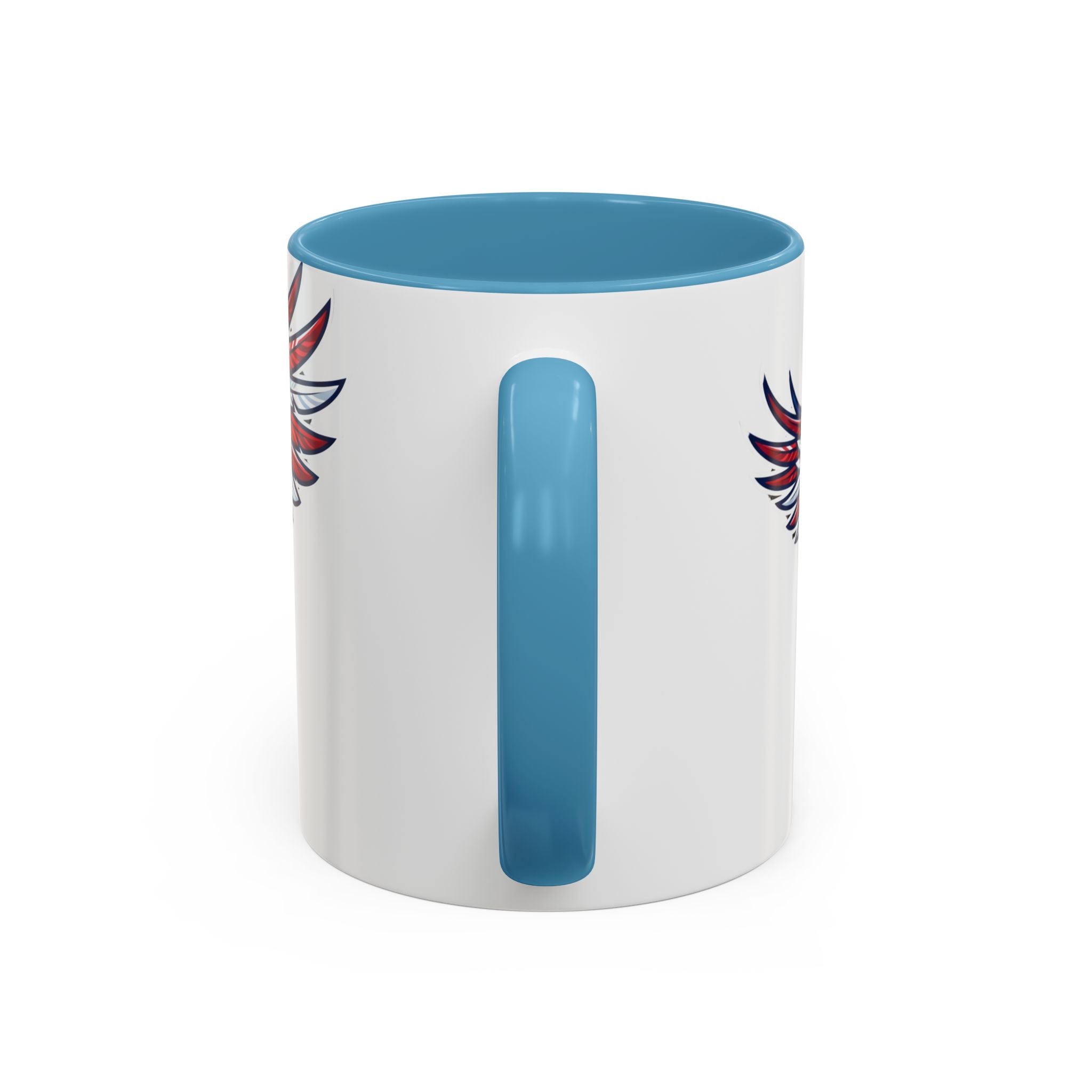 Patriotic Eagle Accent Coffee Mug — Red White & Blue Flying Eagle (11/15oz)