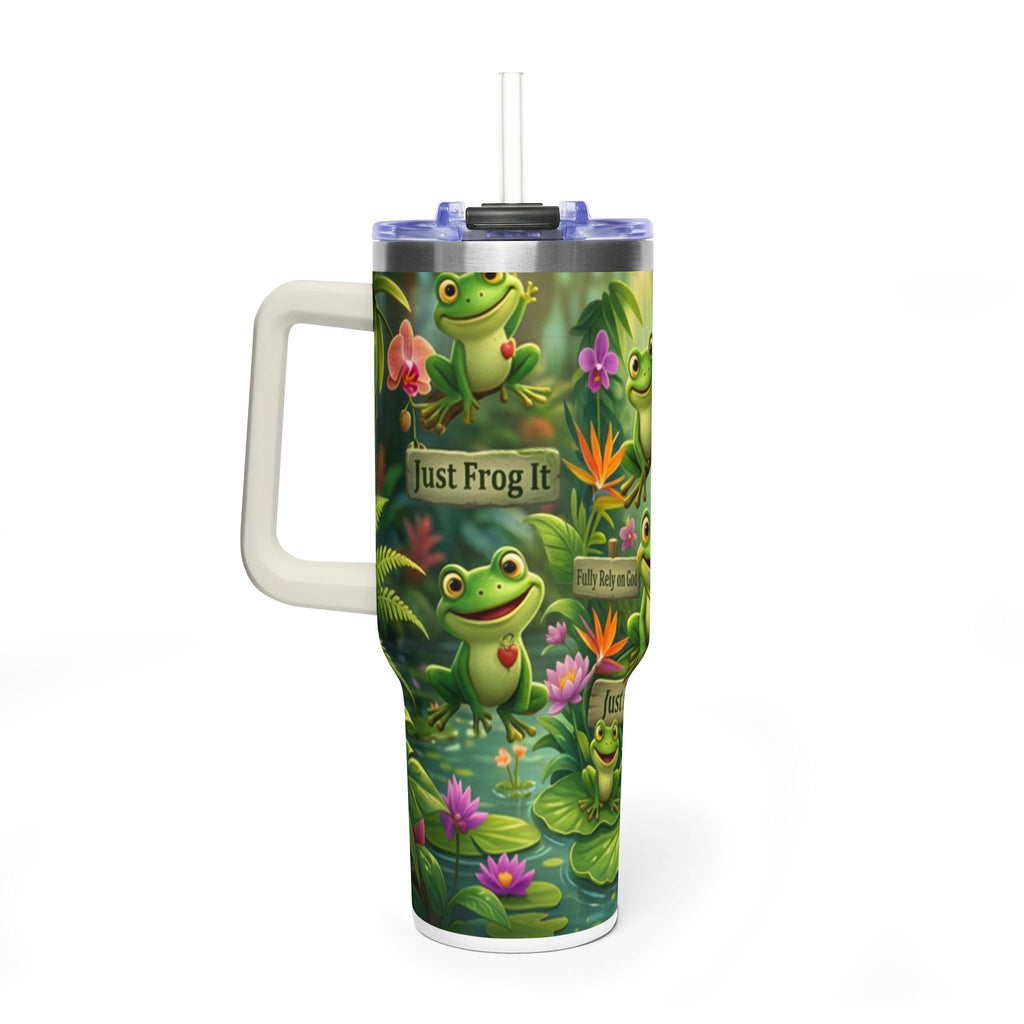 40oz Frog Tumbler – 'Just Frog It' Thermal Travel Cup