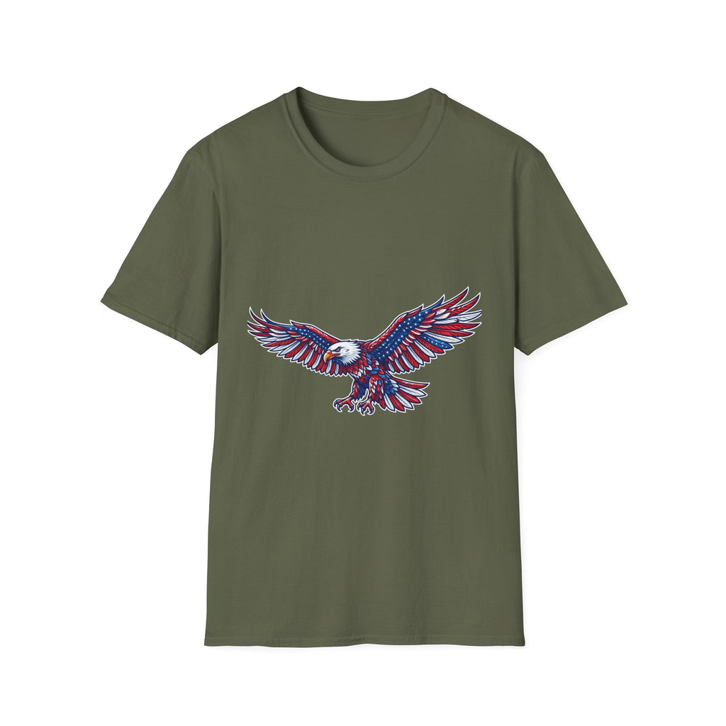 Patriotic Eagle T-Shirt — Red White & Blue Flying Eagle Tee