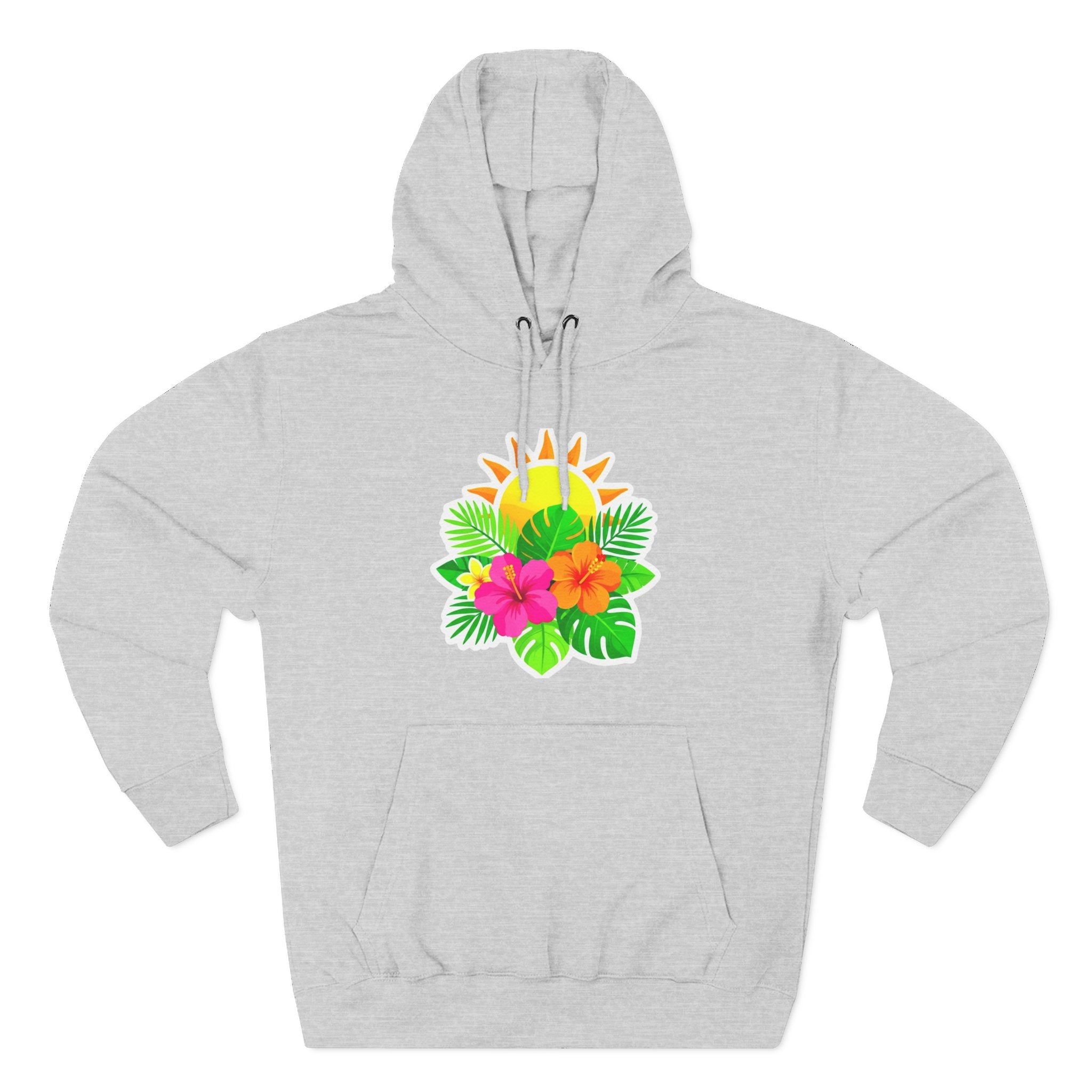 Tropical Hibiscus Hoodie — Sun & Palm Floral Pullover