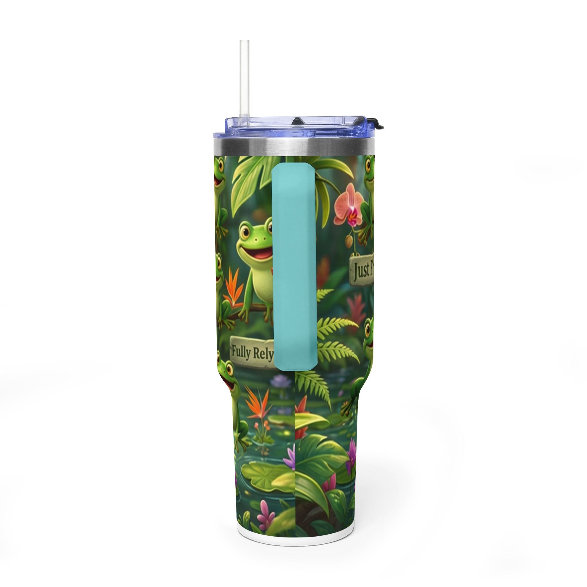 40oz Frog Tumbler – 'Just Frog It' Thermal Travel Cup