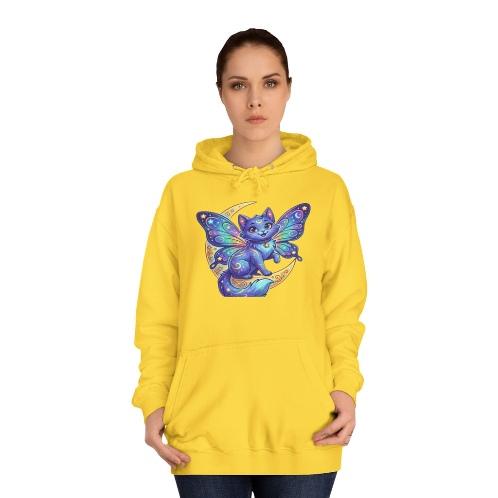Butterfly Cat Hoodie — Cosmic Purple Kitty Graphic Pullover