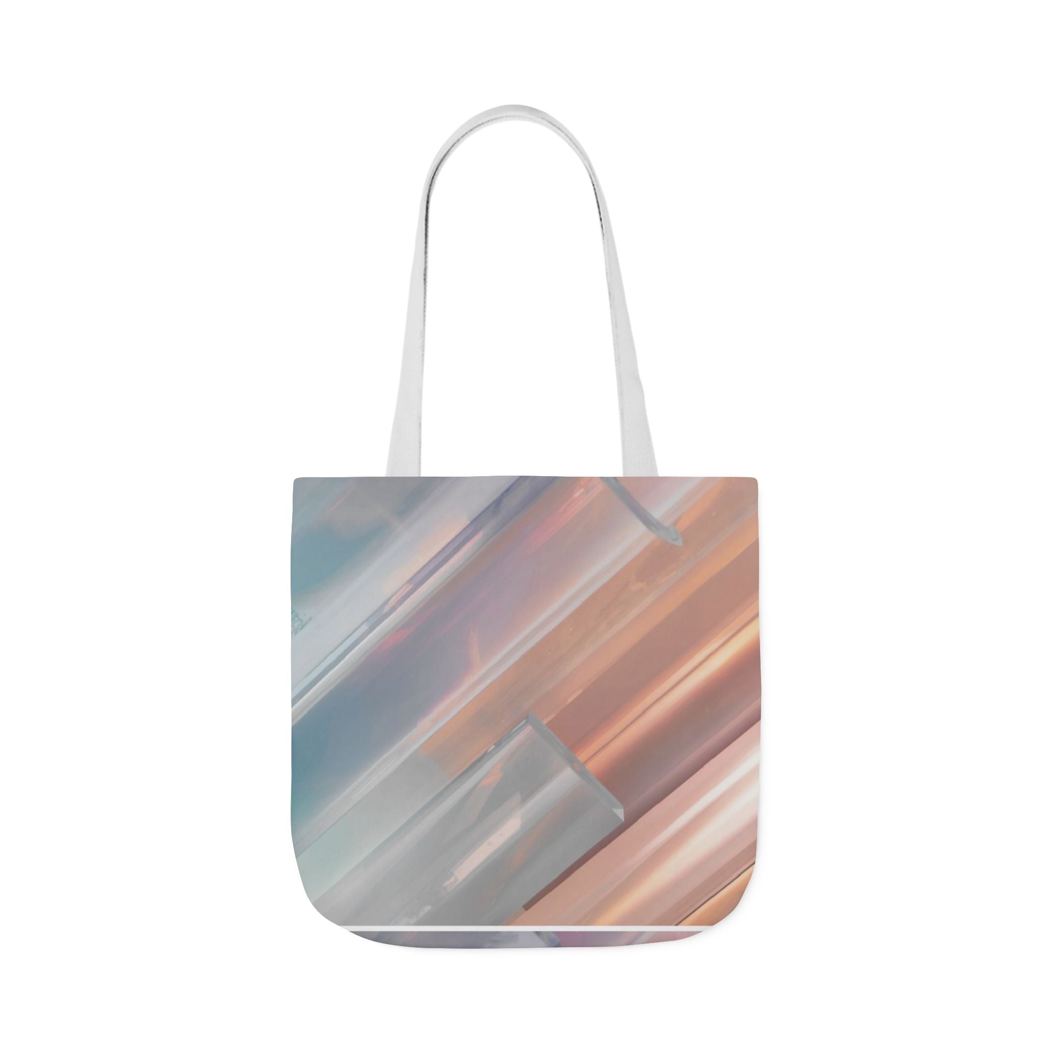 Abstract Pastel Brushstroke Canvas Tote — Artistic Watercolor Shoulder Bag
