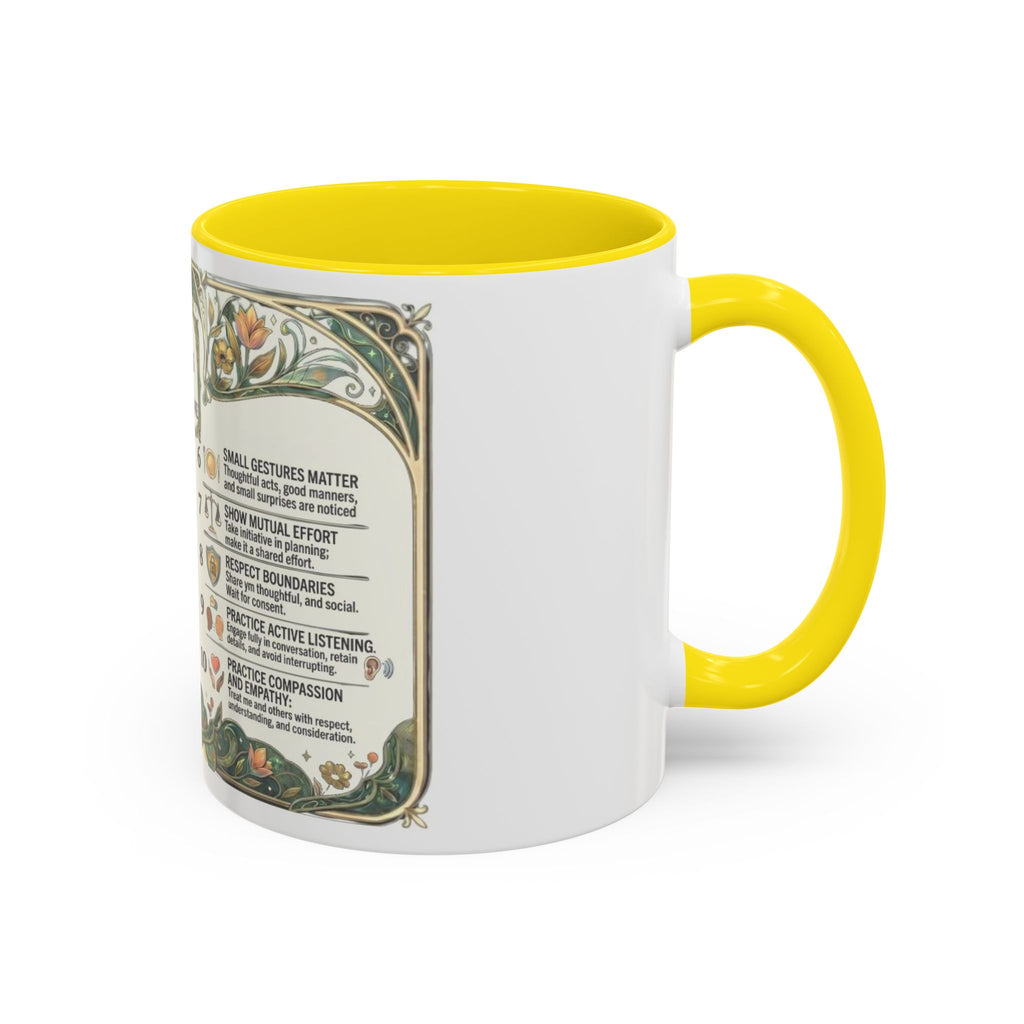 Accent Mug — '10 Rules for Dating Me' Decorative Coffee Cup