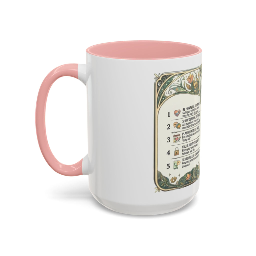 Accent Mug — '10 Rules for Dating Me' Decorative Coffee Cup