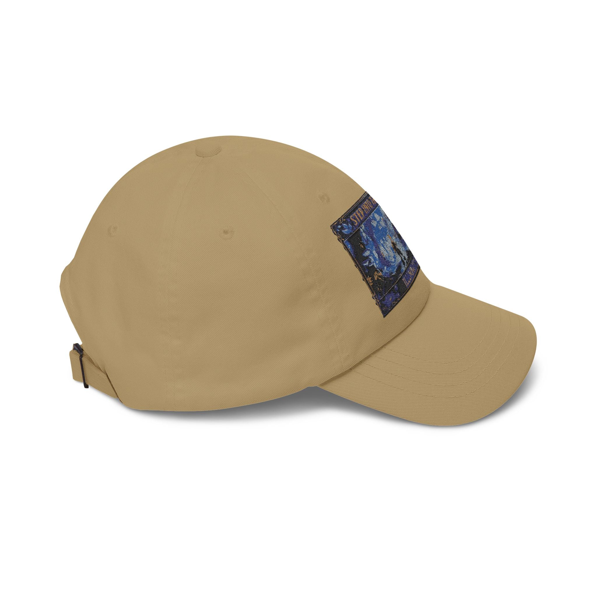 Dad Cap – 'Step Into the Unknown, Eliminate the Past' Adventure Embroidered Hat