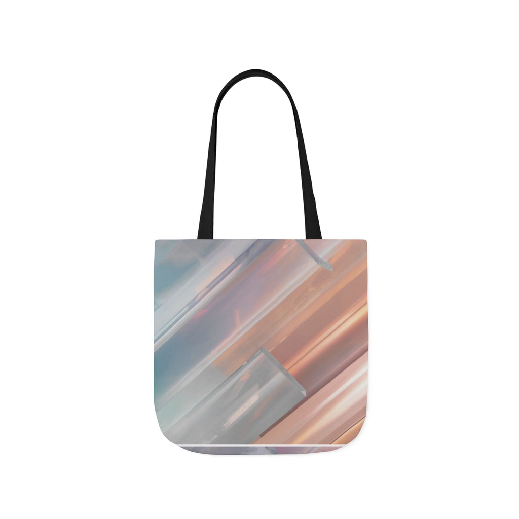 Abstract Pastel Brushstroke Canvas Tote — Artistic Watercolor Shoulder Bag