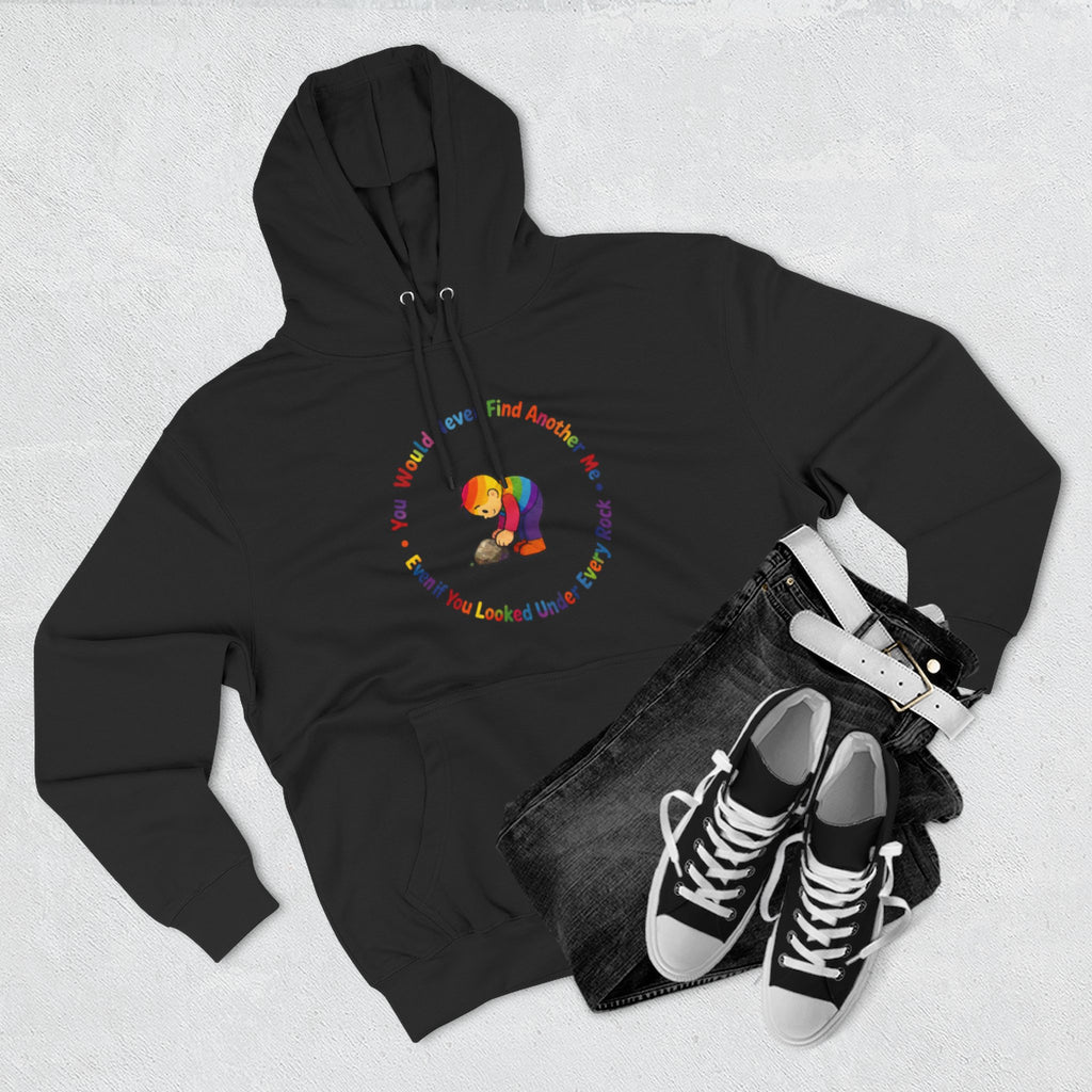 Rainbow Sloth Hoodie — “If You Wouldn’t Find Anyone, You’d Be Looked Under Every Rock” Cozy Graphic Pullover