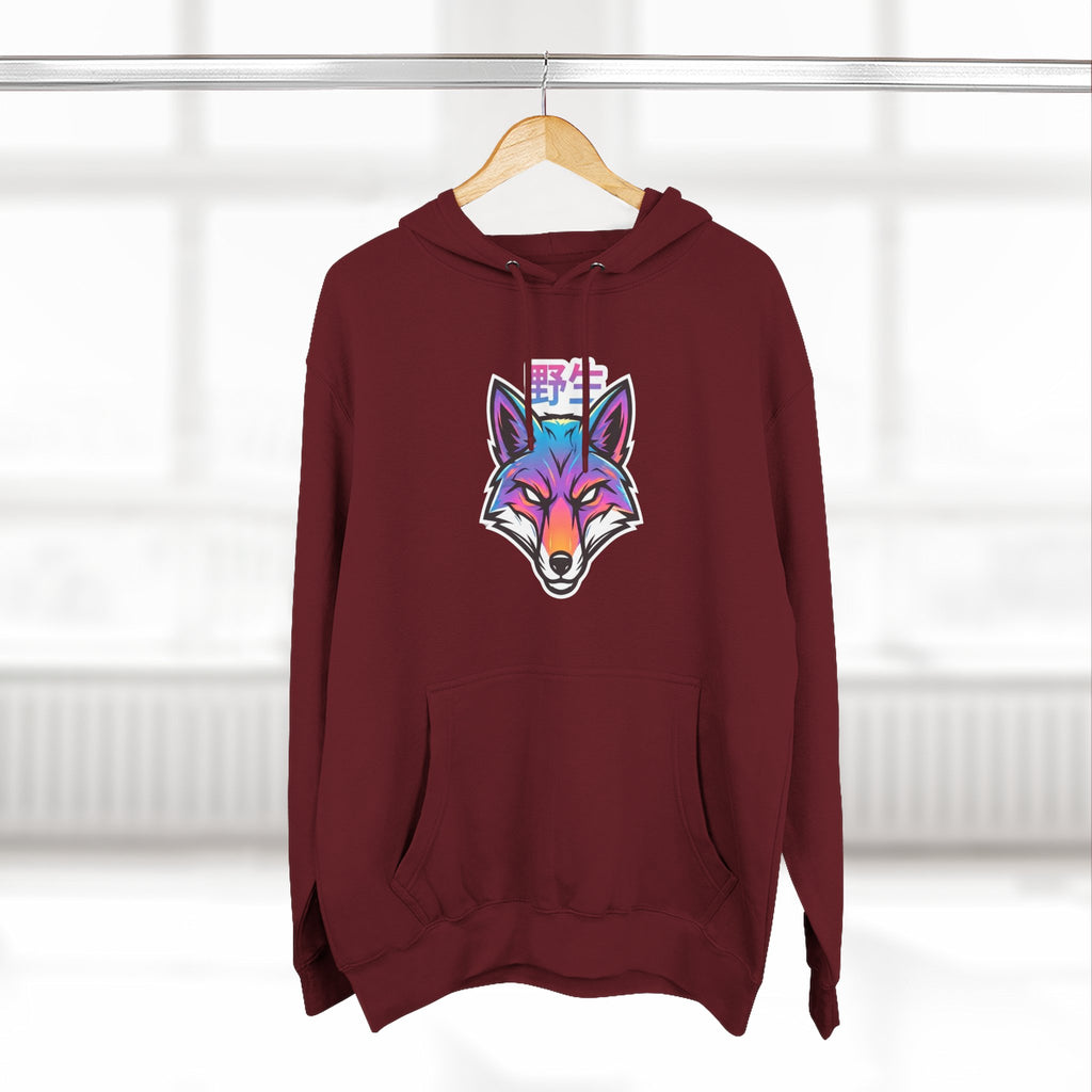 Neon Fox Hoodie — Vibrant Rainbow Fox Head Pullover