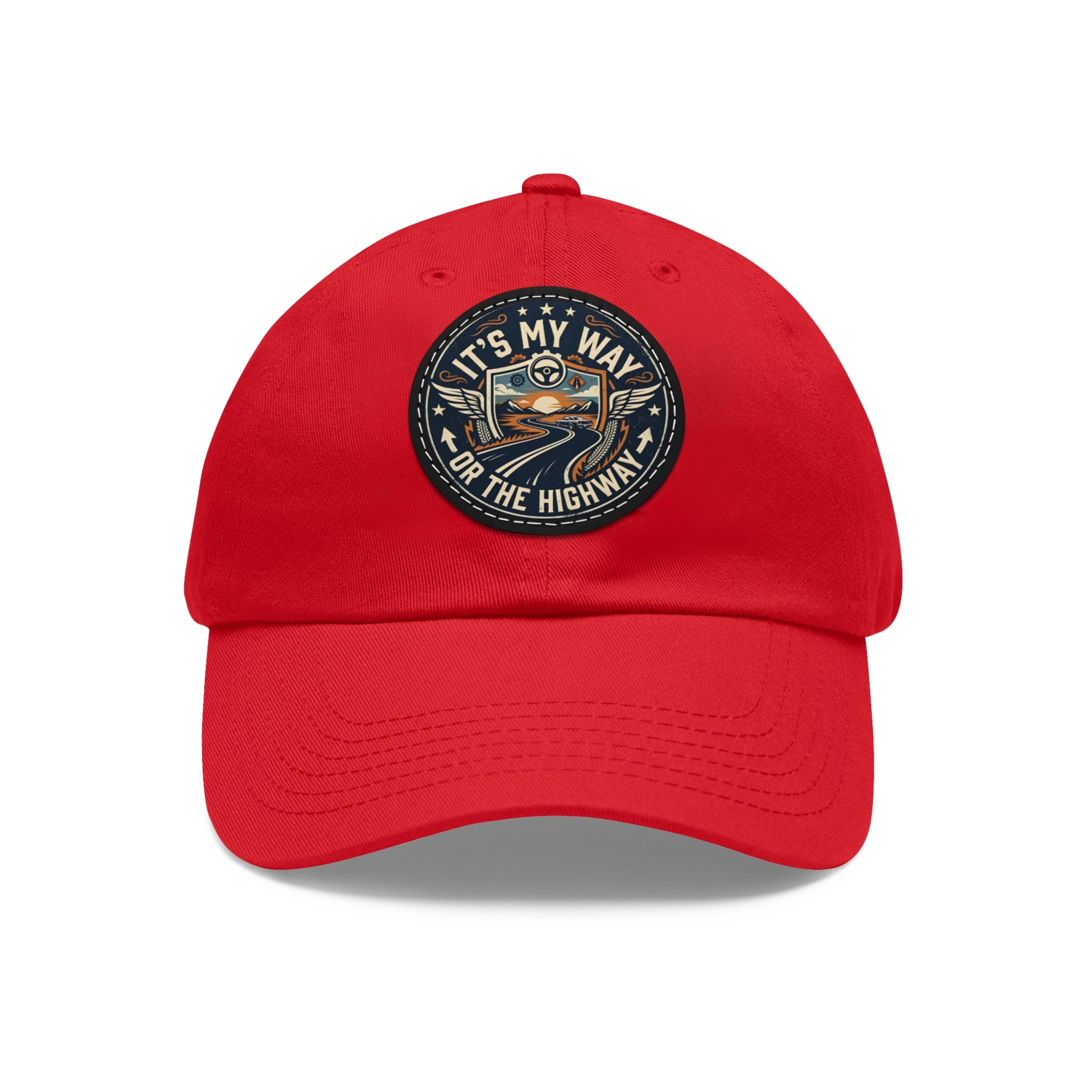 Trucker Dad Hat — 'It's My Way or the Highway' Leather Patch Cap