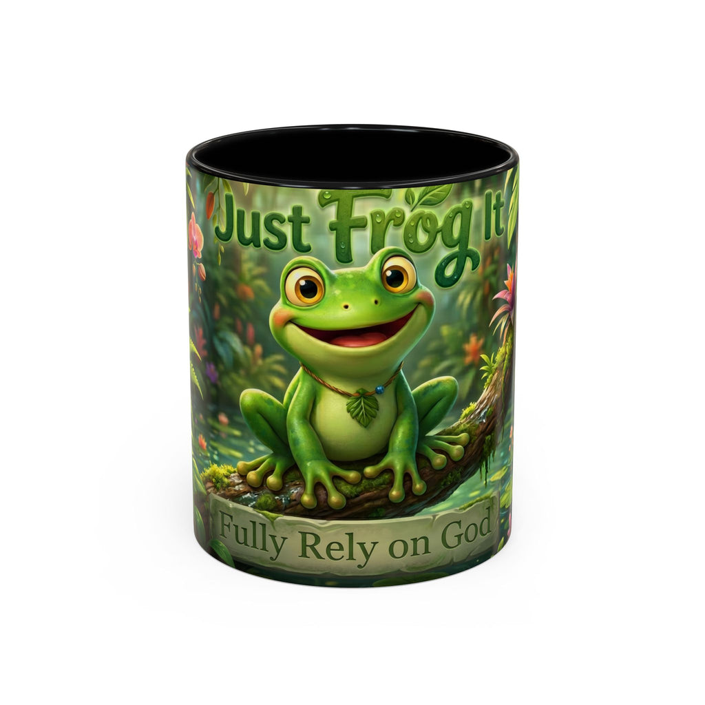 Just Frog It Coffee Mug — Faith-Inspired Cute Frog Accent Mug (11/15oz)